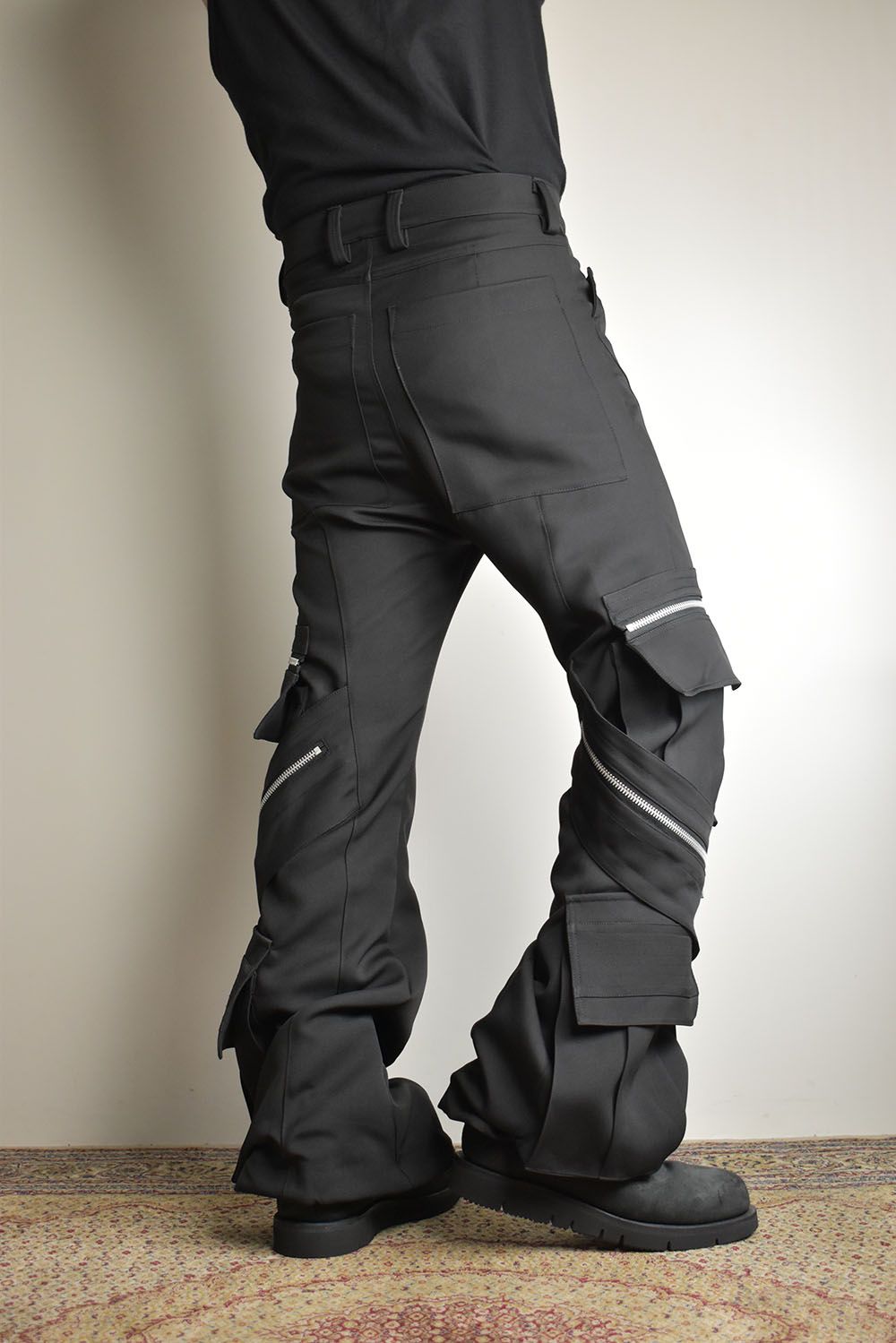 Cargo Flare Baggy Pants"Black" / カーゴフレアバギーパンツ"ブラック"