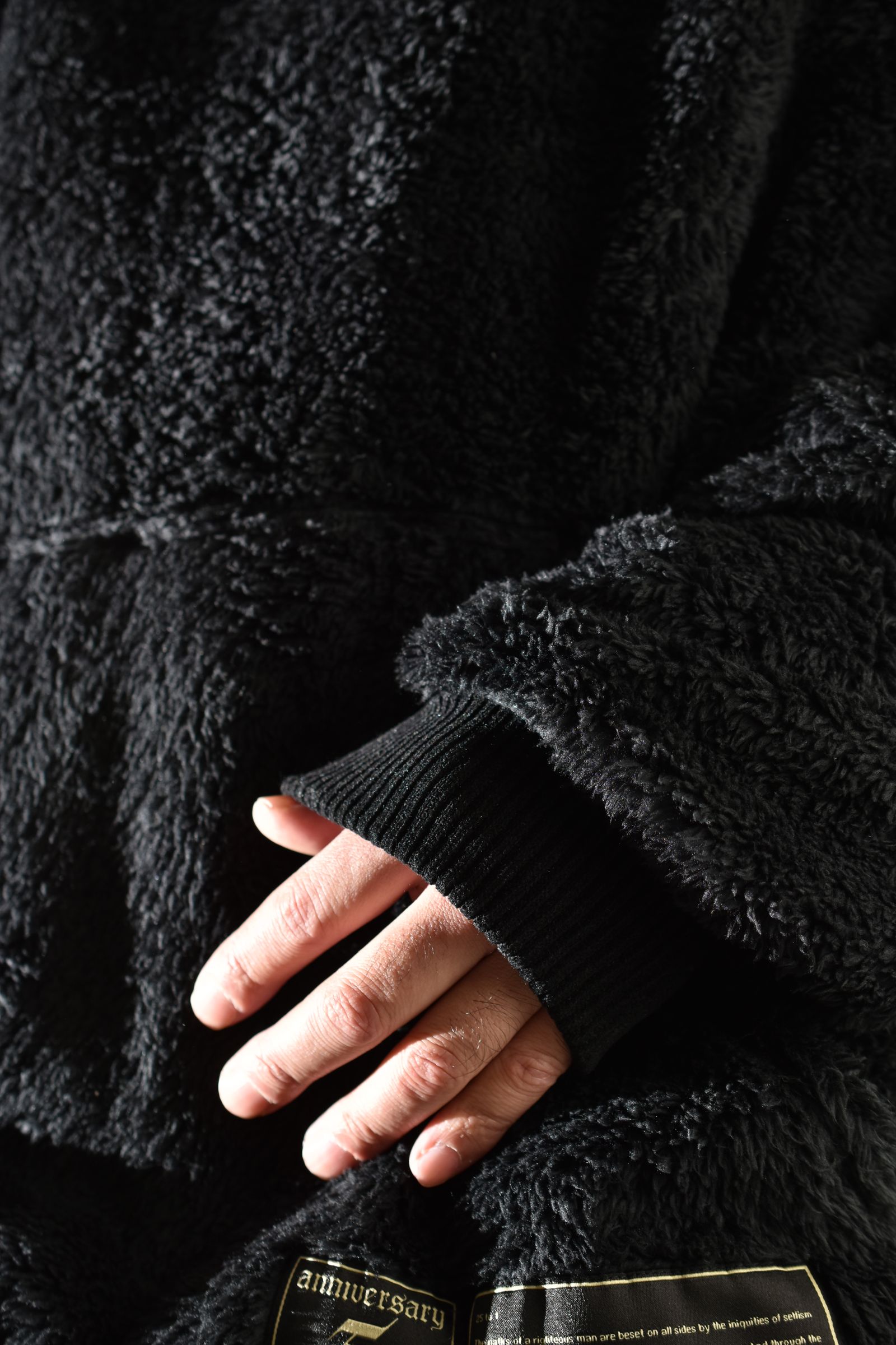 Fleece Big Hoodie "Black" / フリースビッグフーディ "ブラック"