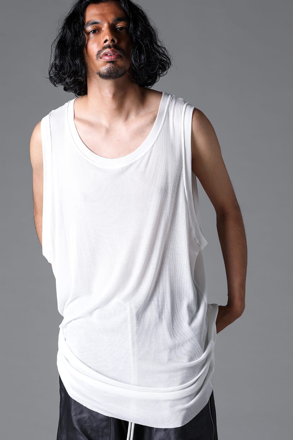 《2026SS先行予約》Rib Long Tank Top"Black / White /Grey" / リブロングタンクトップ"ブラック/ホワイト/グレー"