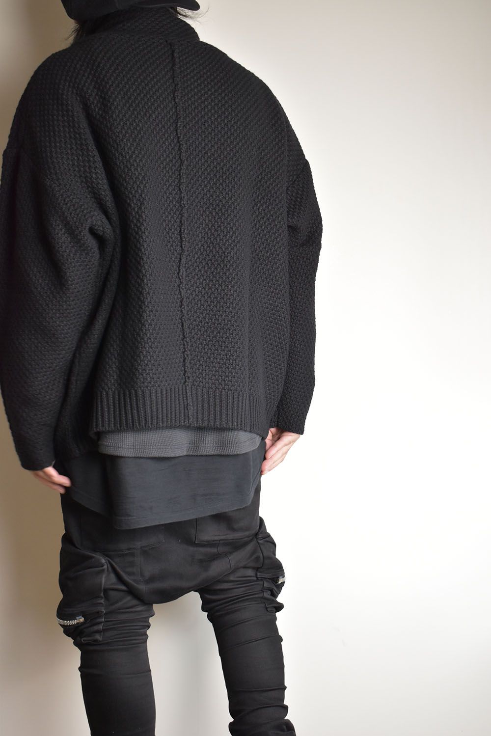 1.5G Snap Cardigan "Black" / 1.5Gスナップカーディガン"ブラック"