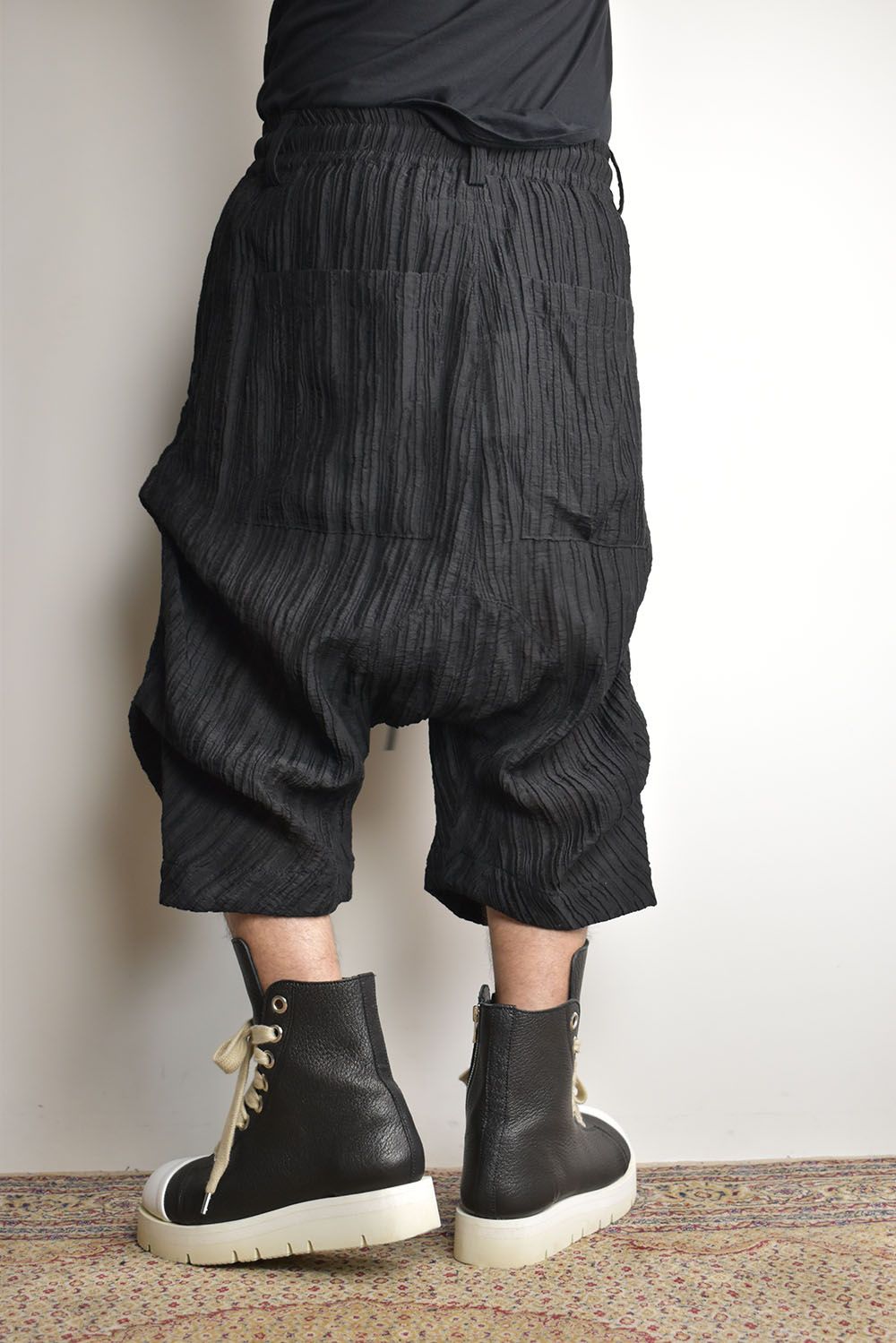 Sheer Yoryu Tuck Shorts"Black" / シアータックショーツ"ブラック"