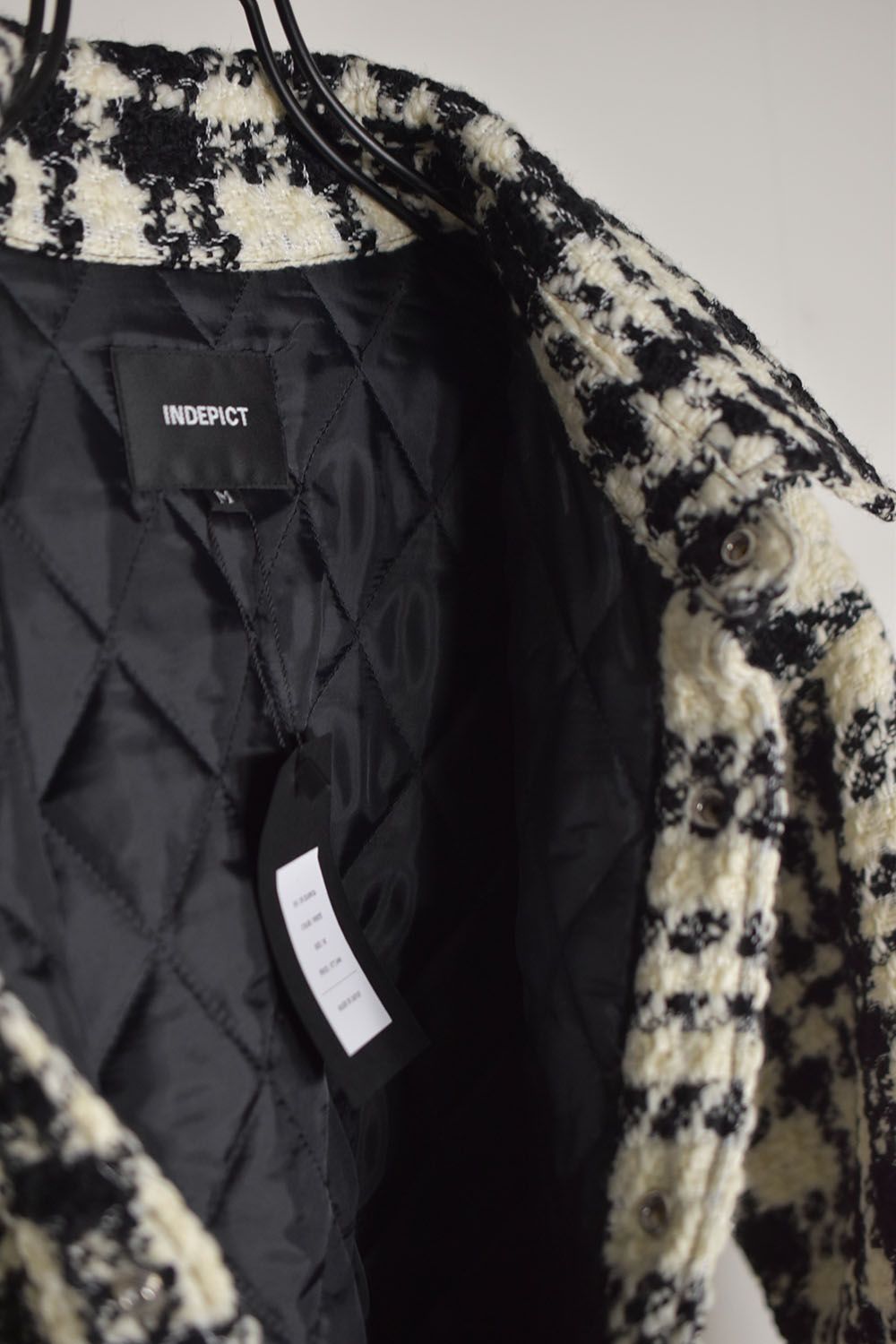 Houndtooth Check Shirt Jacket"Black×White"/ハウンズトゥースチェックシャツジャケット"ブラック×ホワイト"