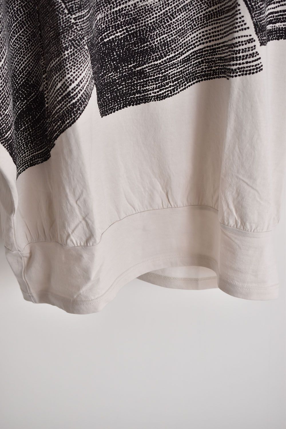 Big Dolman Sleeve Print Pullover"L.Grey"/ ビッグドルマンスリーブプリントプルオーバー"ライトグレー"