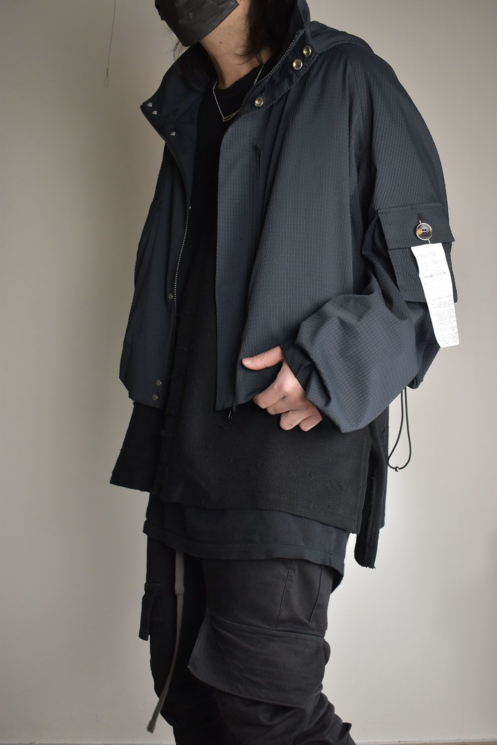 Cropped Hood Blouson"Black" / クロップドフードブルゾン"ブラック"