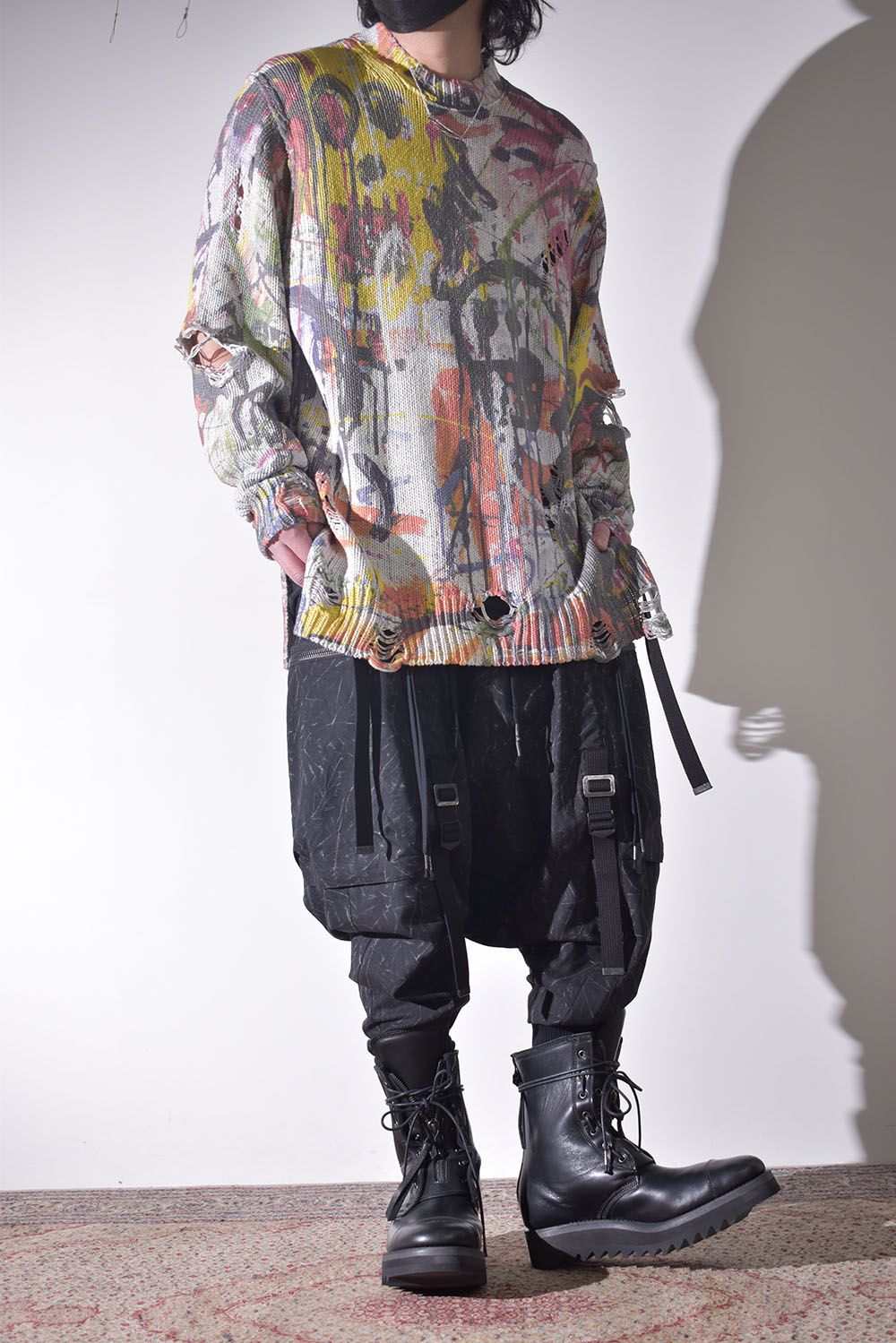 カラフルなプリントで楽しむ春ニット