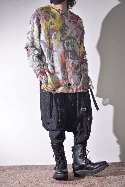 カラフルなプリントで楽しむ春ニット