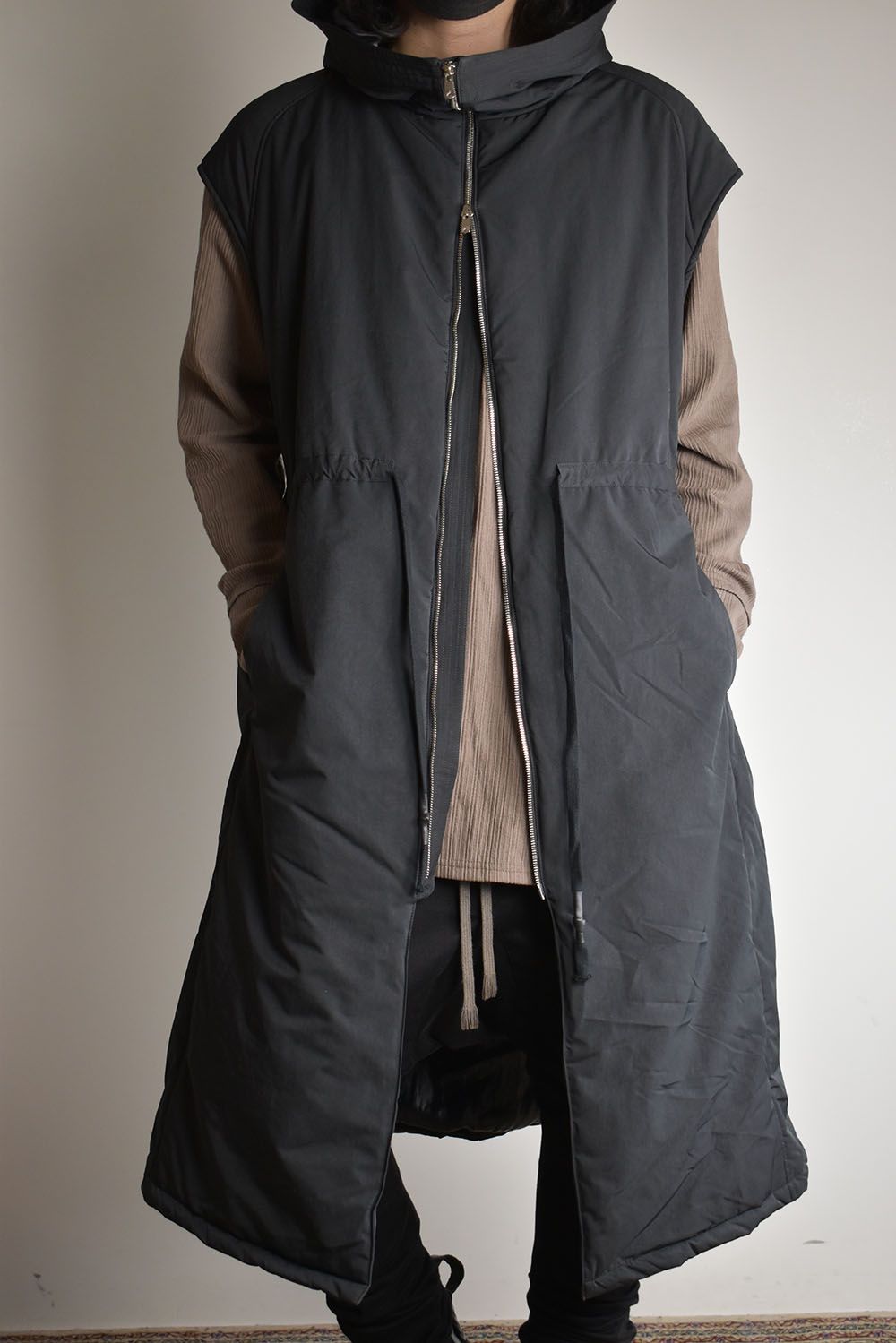 Chill Buster Sleeve Less Long Parka"Black"/チルバスタースリーブレスロングパーカー"ブラック"