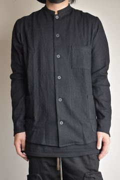 Stand Collar Shirts"Lamp Black"/スタンドカラーシャツ"ランプブラック"