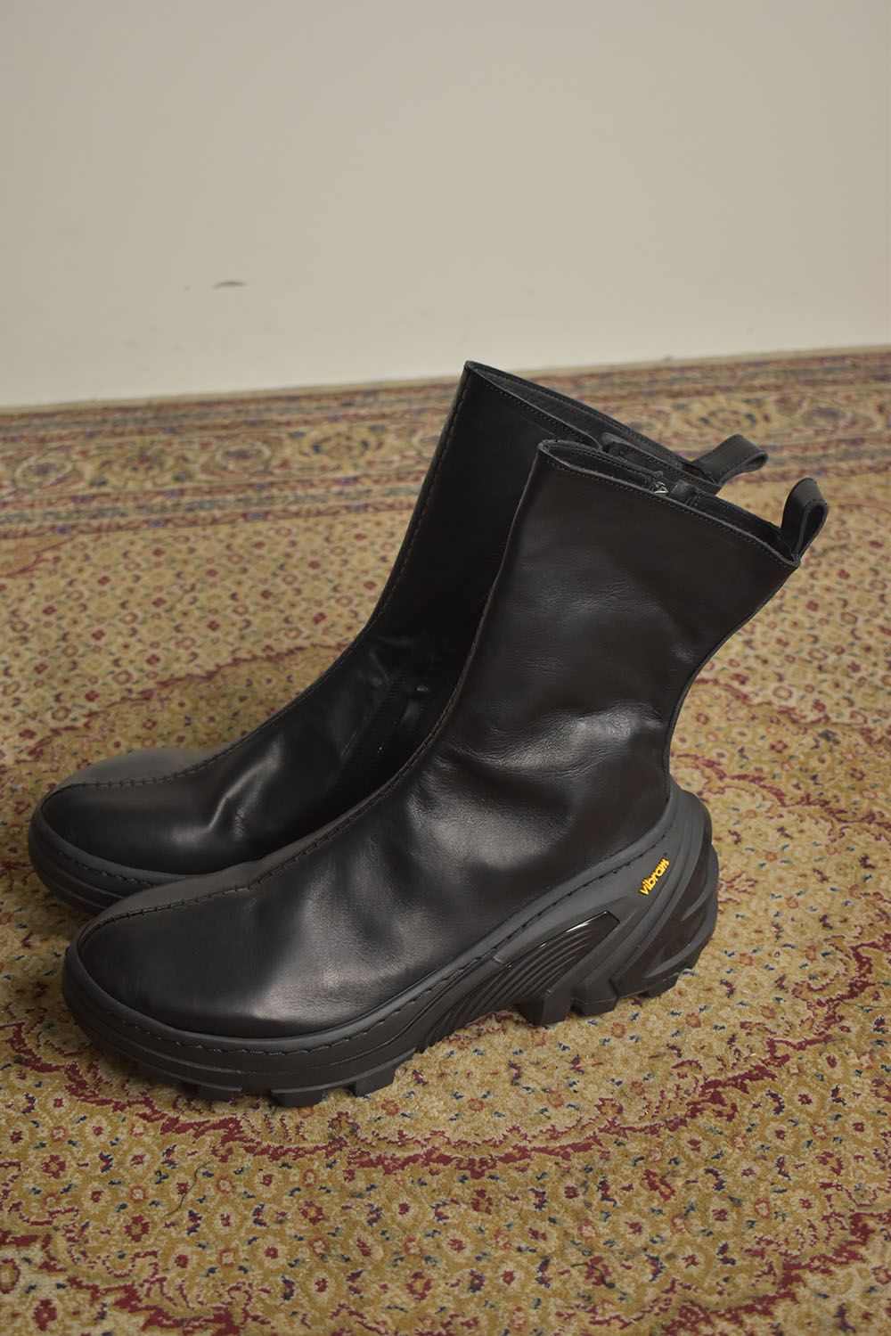 Over Lock Side Zip Boots_Maryam Horse Front "Black" / オーバーロックサイドジップブーツ マリアムホースフロント"ブラック"