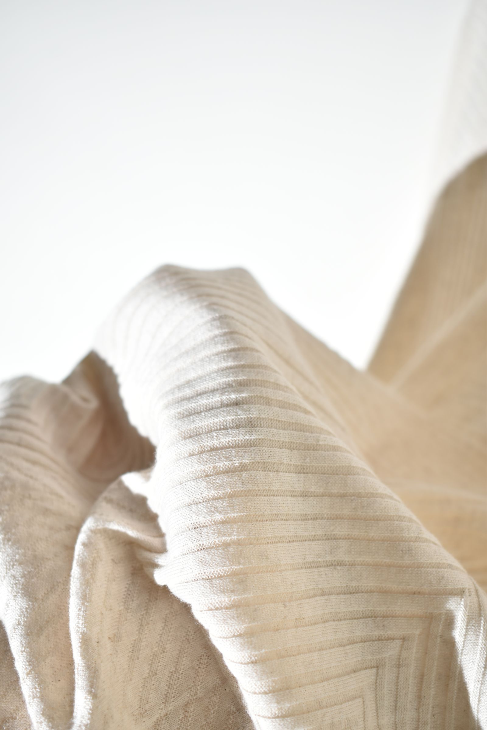 Deformed Stripe Pattern Dolman Tee "Cream" /ディフォルメドストライプパターンドルマンTee"クリーム"