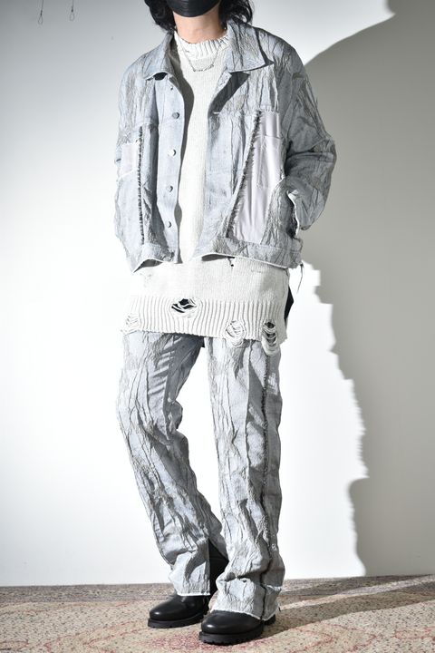 Licht Bestreben 2026SS クリーンな配色に退廃的にジャガードを施したセットアップ