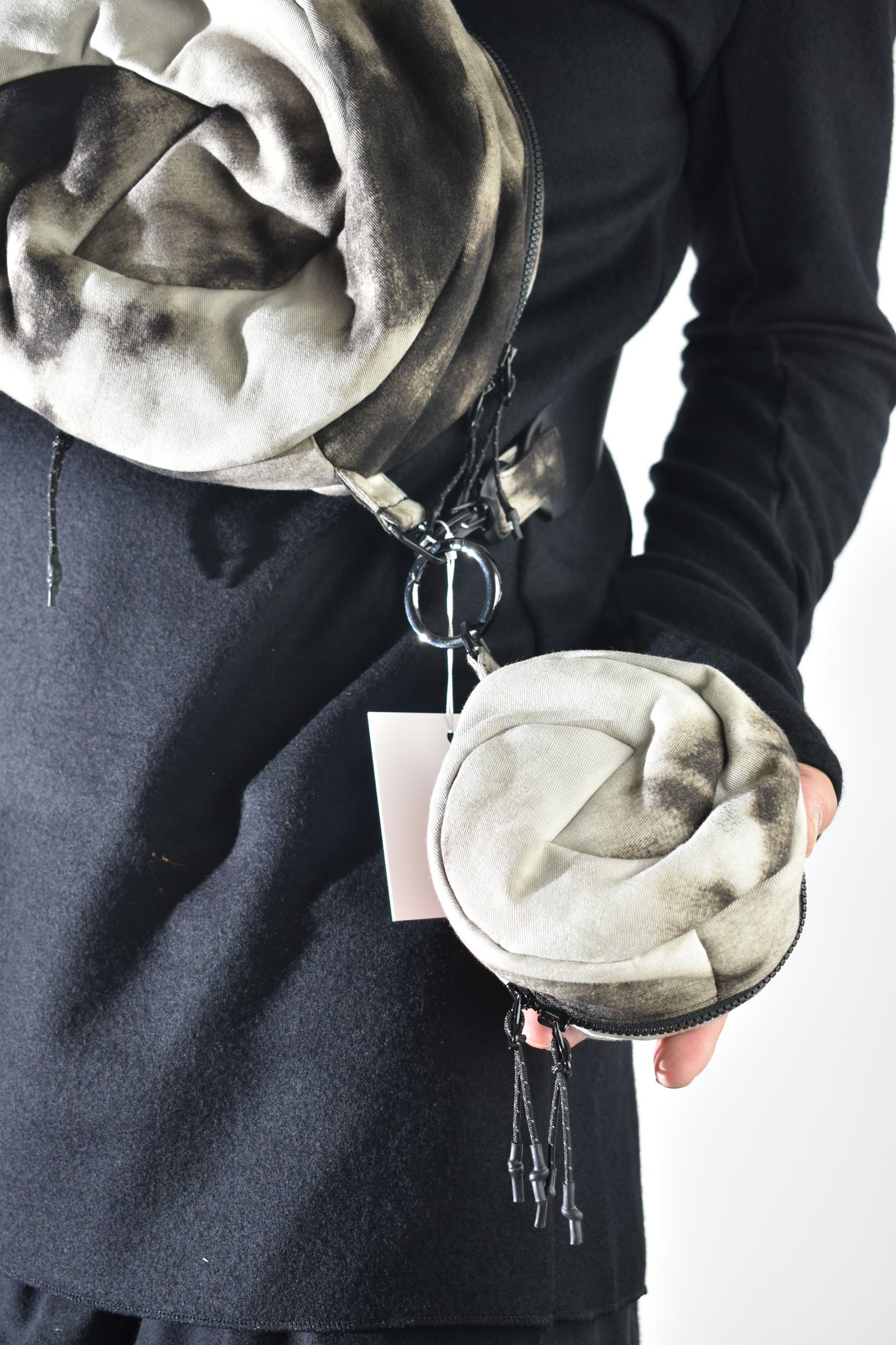 Sphere Shoulder Bag "Black Bleached" / スフィアショルダーバッグ"ブラックブリーチ"