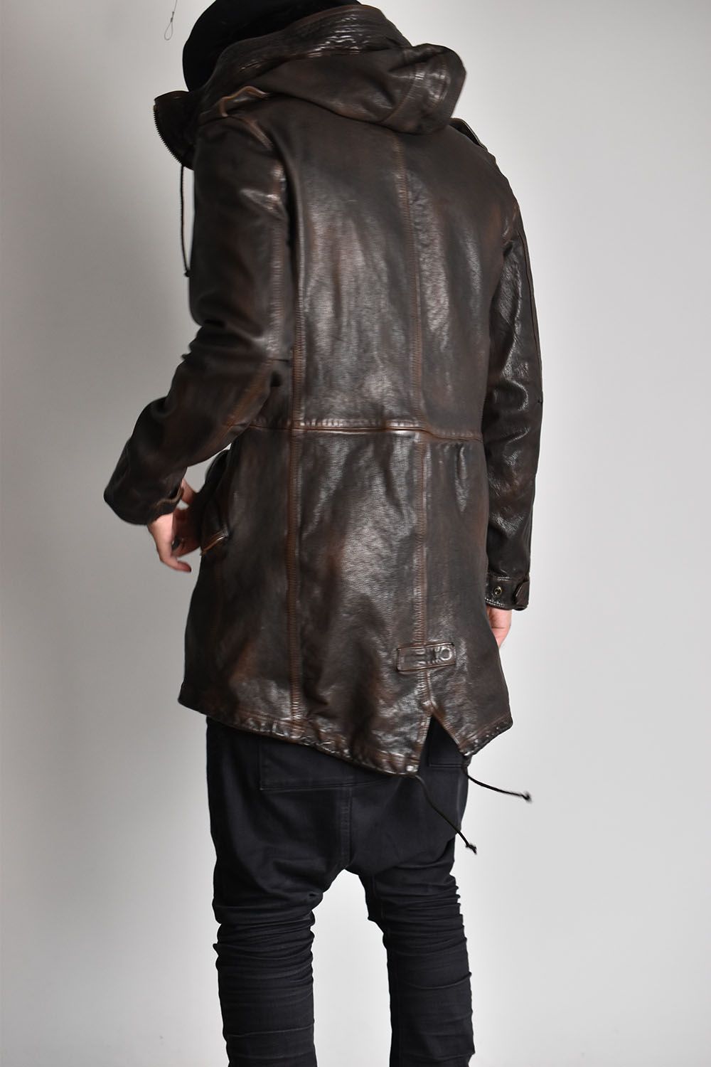 Goat Leather Mods Coat"Brown"/ ゴートタンニン製品染モッズコート"ブラウン"