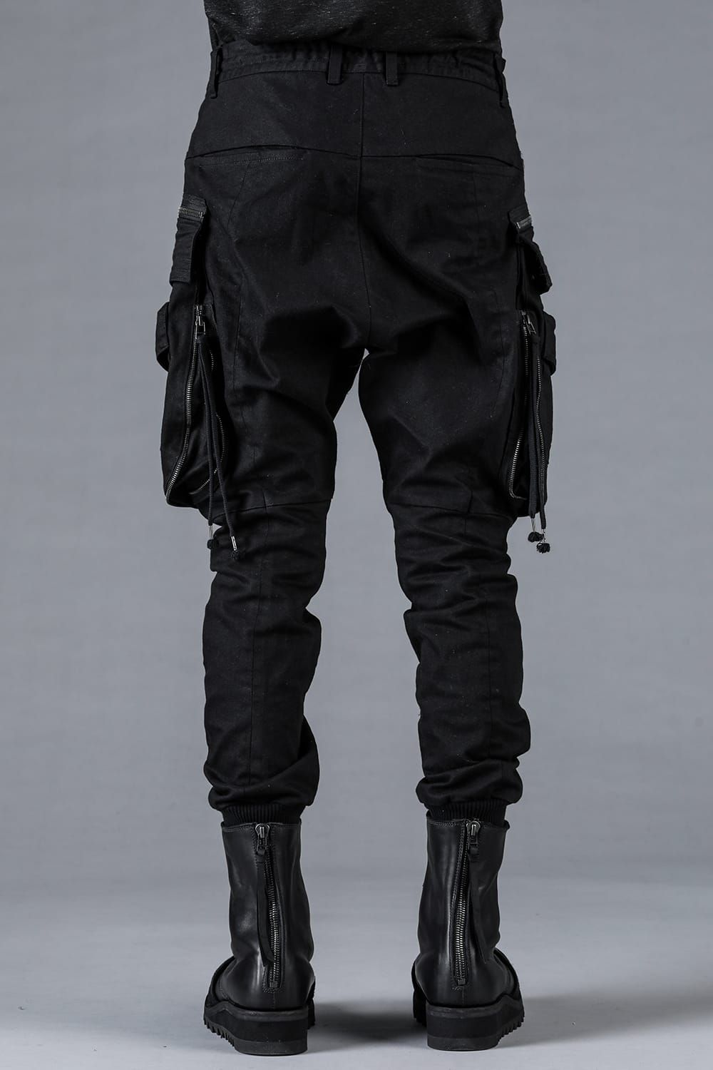 Stretch Denim Multi Pocket Cargo Jog Pants"Black" / ストレッチデニムマルチポケットカーゴジョグパンツ"ブラック"