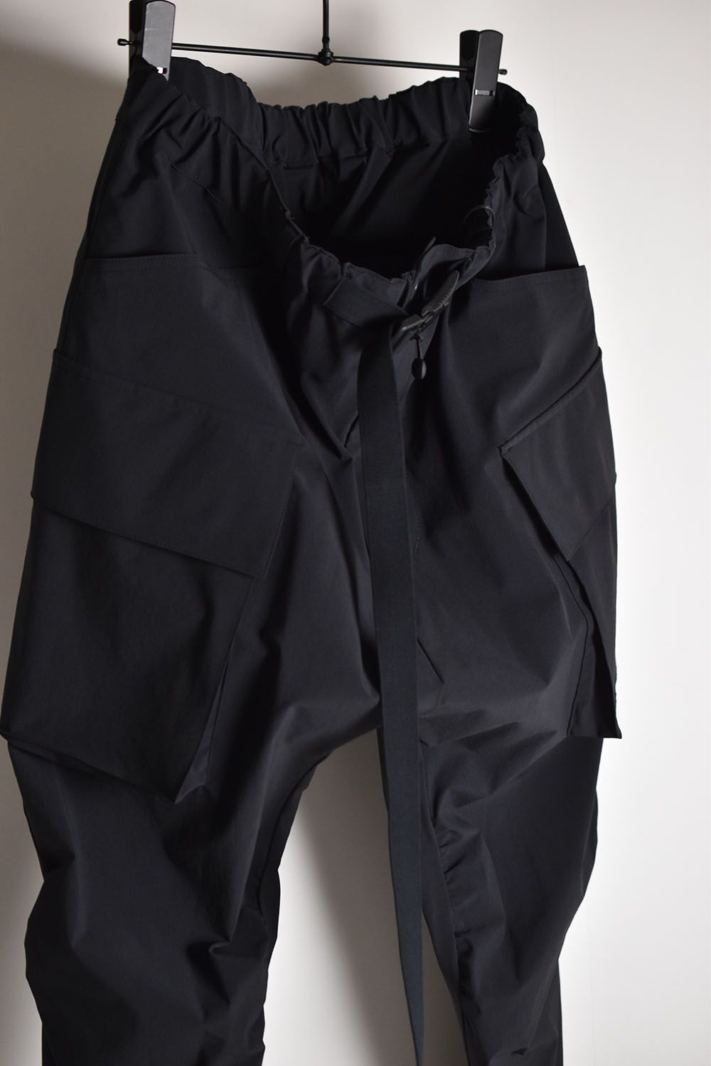 Water Repellent Stretch Cargo Rib Pants"Black"/撥水ストレッチカーゴリブパンツ"ブラック"