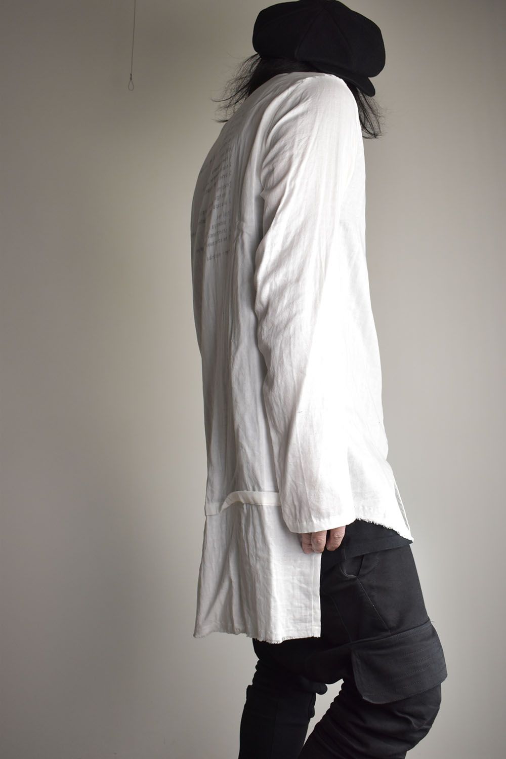 Round Neck Reversible Gauze Shirt"Off White" / ラウンドネックリバーシブルガーゼシャツ"オフホワイト"