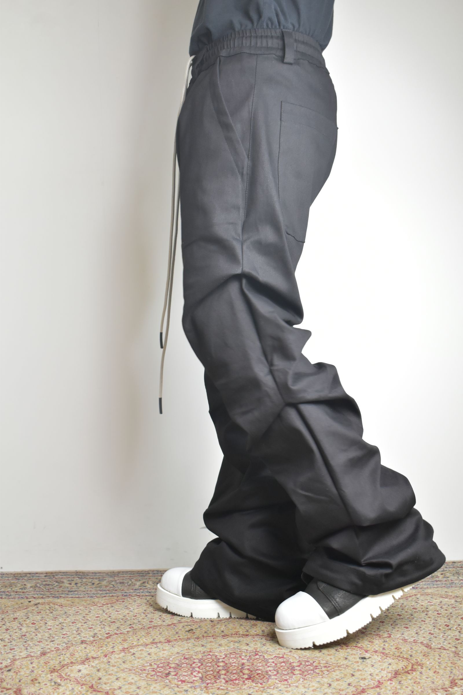 Boots Cut Tuck Pants"Black" / ブーツカットタックパンツ"ブラック"