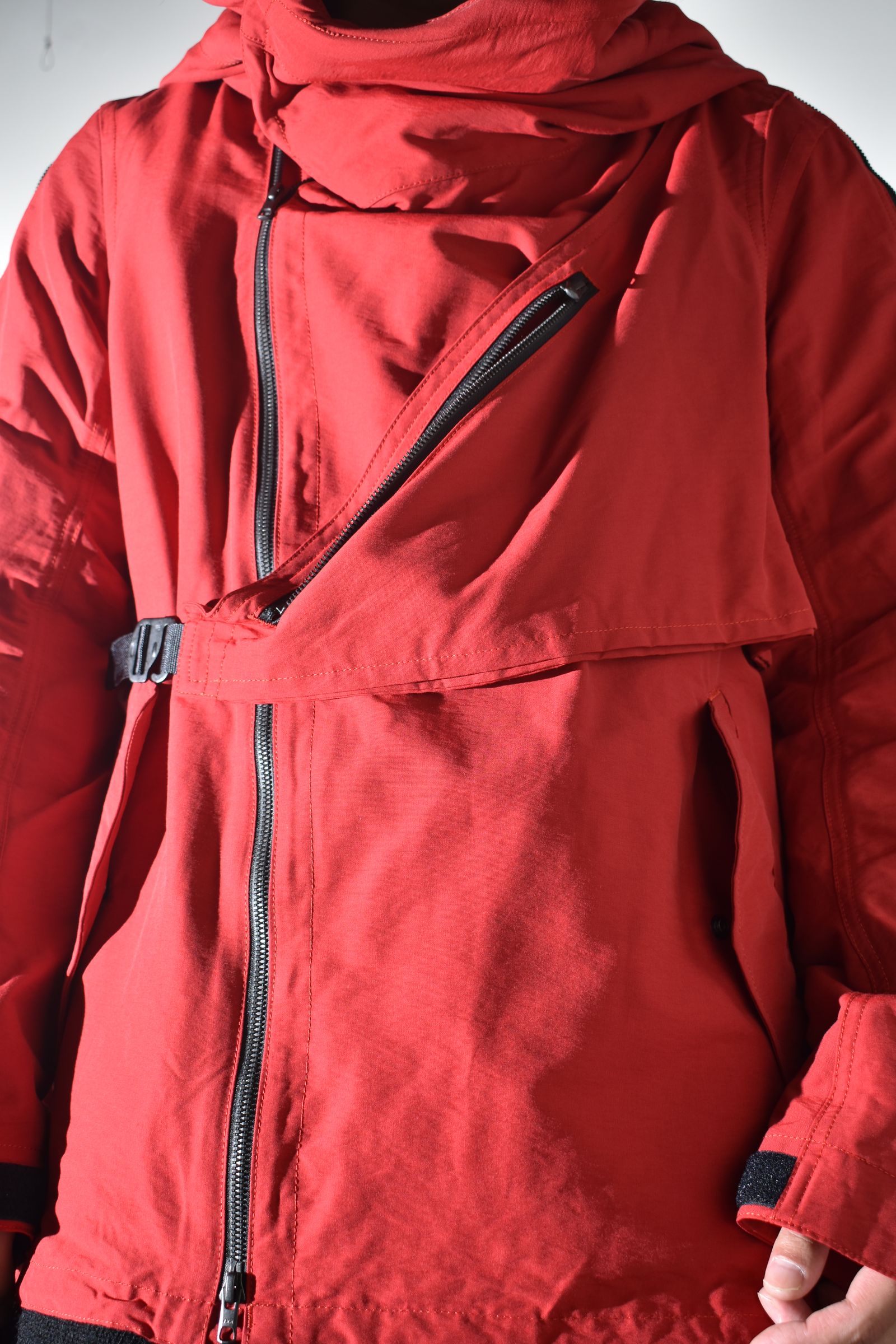 Multi Zip Short Mods Coat"Red" / マルチジップショートモッズコート"レッド"