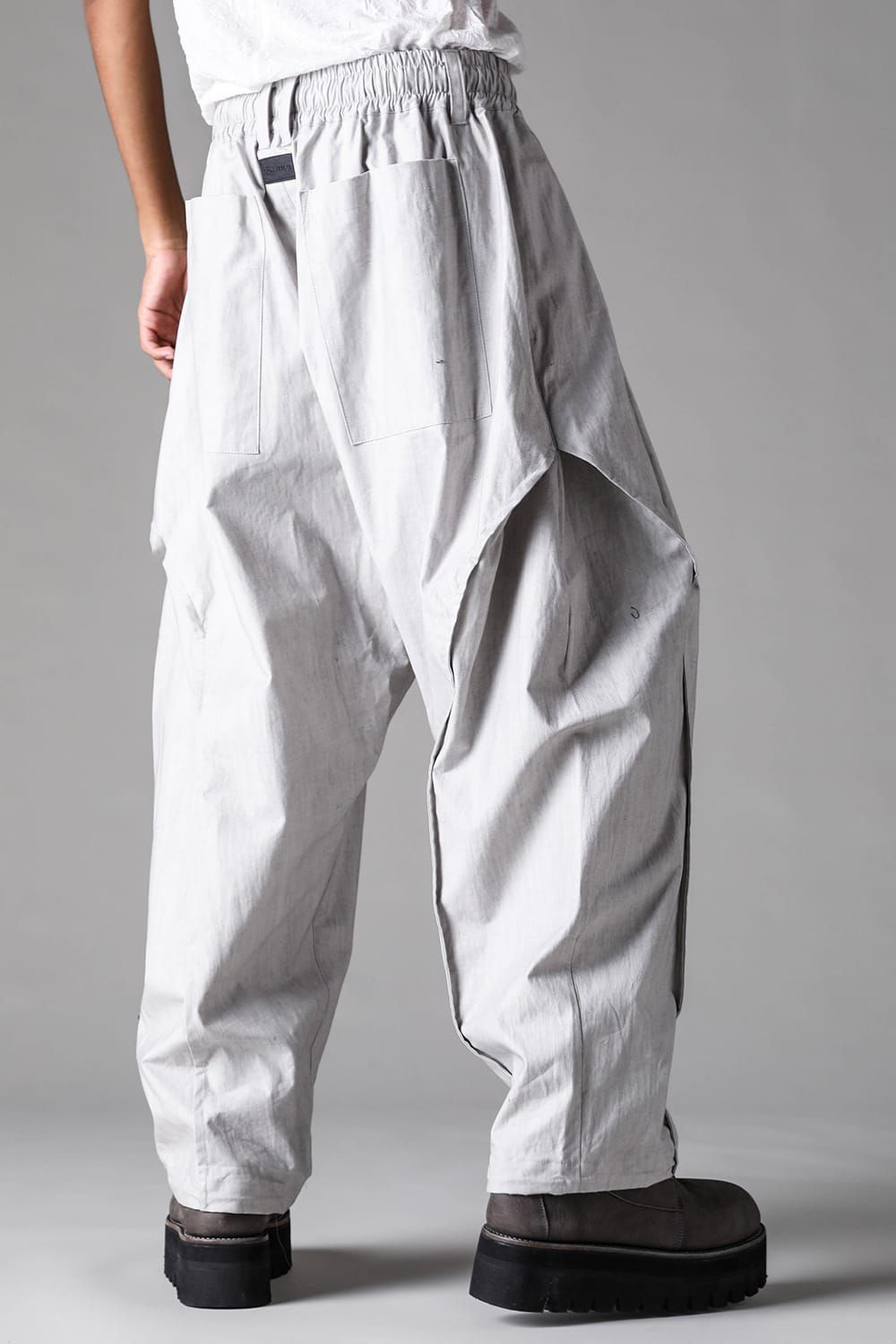 《2027SS先行予約》Sumi Dyed Side Tuck Tapared Pants"Grey / L.Grey" / 墨染サイドタックテーパードパンツ"グレー / ライトグレー"