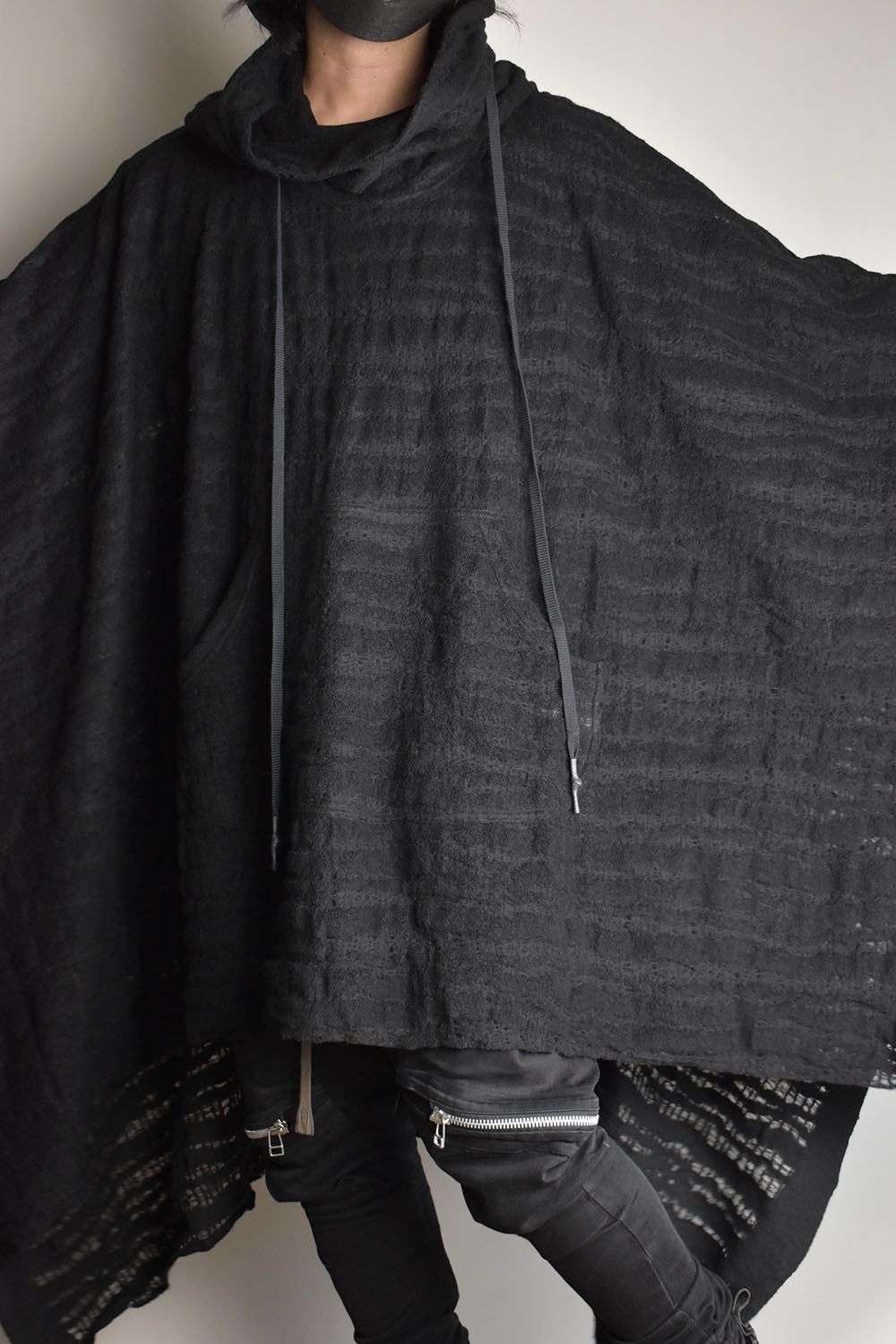 HOODIE PONCHO"Black"/フーディポンチョ"ブラック"