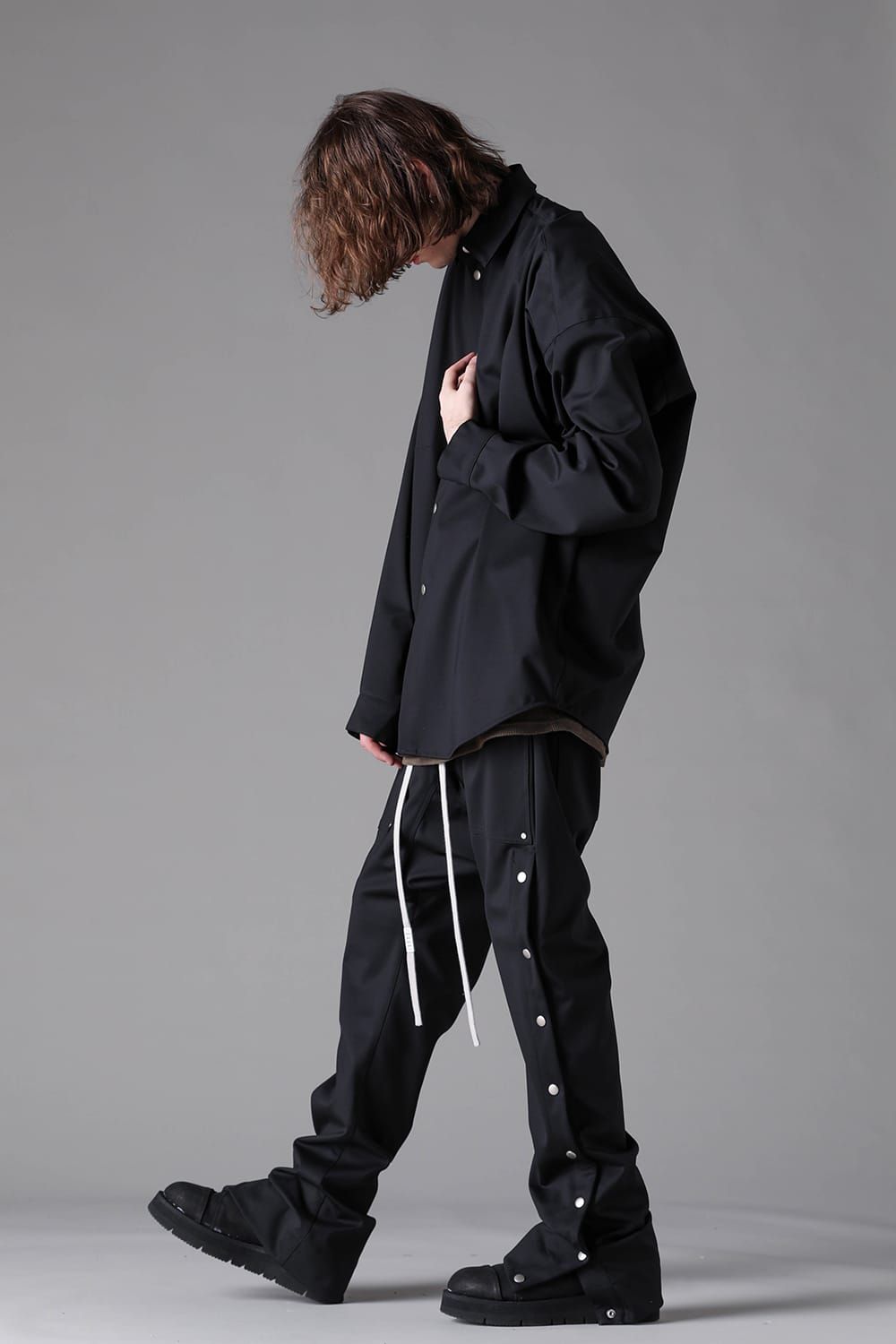 《2026AW先行予約》Technical Nylon Cocoon Shirts"Black" / テクニカルナイロンコクーンシャツ"ブラック"