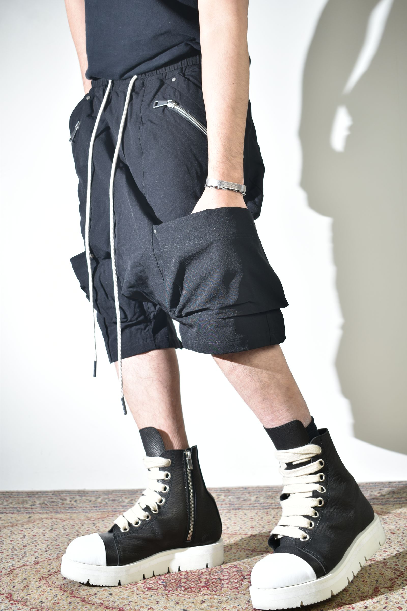 Stretch Nylon Cargo Shorts"Black" / ストレッチナイロンカーゴショーツ"ブラック"