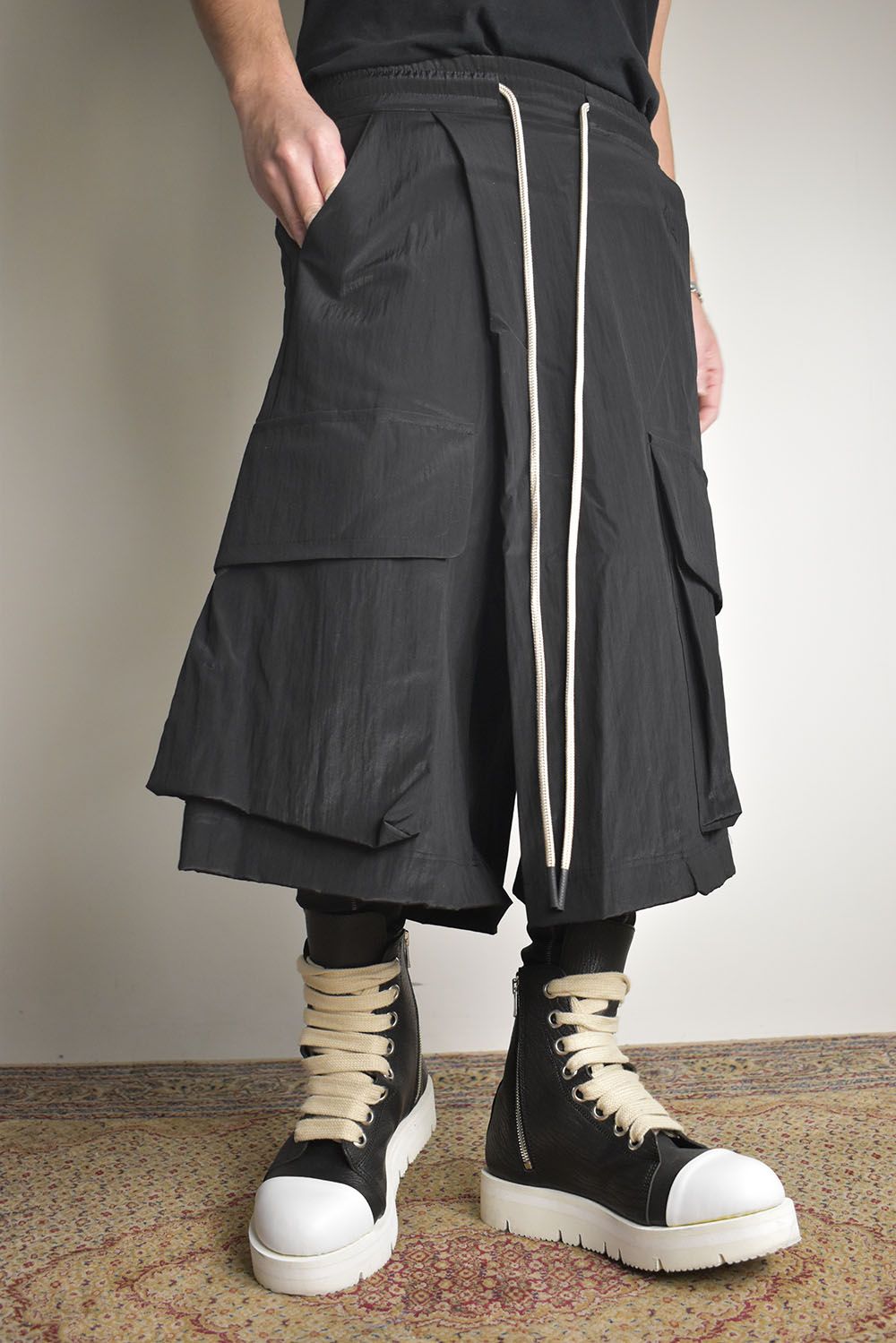 Skirt Shorts"Black / Cream" /スカートショーツ"ブラック/クリーム"