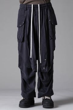 《2026AW先行予約》Satin Warp Skirt Wide Pants"Black" / サテンラップスカートワイドパンツ"ブラック"