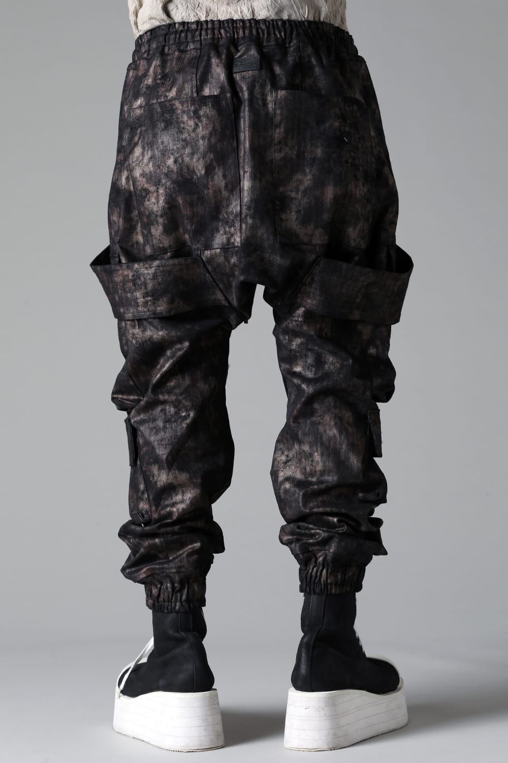 《2025AW先行予約》Metal Steam Camouflage Belt Cargo Jogger"Black × Beige" / メタルスチームカモフラージュ ベルトカーゴジョガー"ブラック×ベージュ"