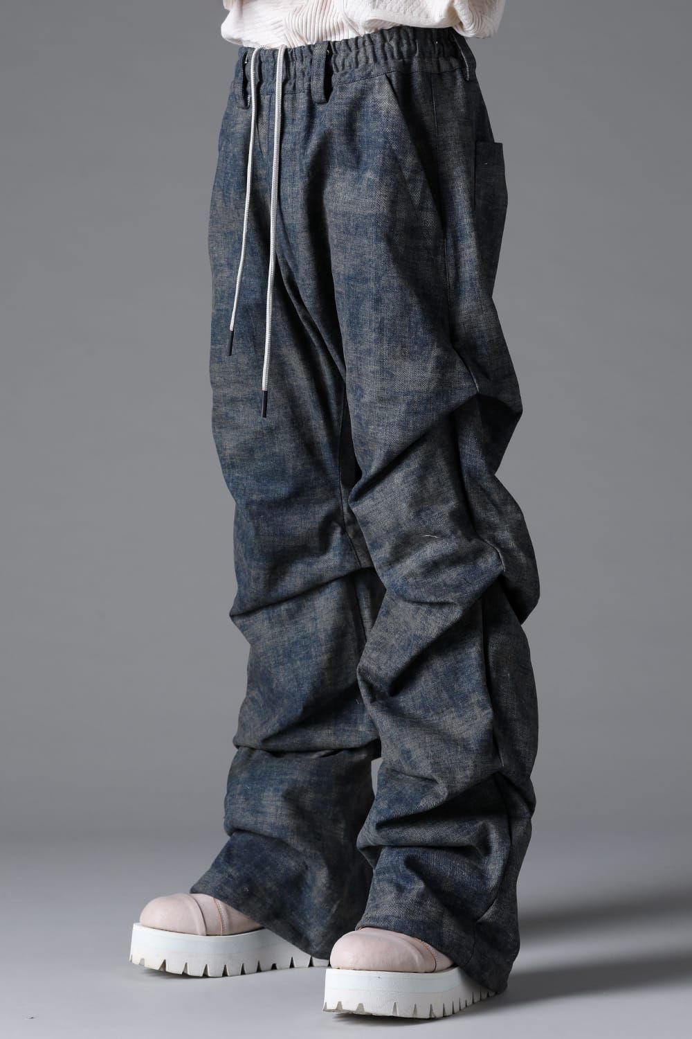 《2026SS先行予約》Blended Shades Denim Tuck Bootscut Pants"D.verdigris / L.verdigris /Steel Blue"/ ブレンデッドシェイドデニムタックブーツカットパンツ"ダークベルディグリ/ライトベルディグリ/スティールブルー"