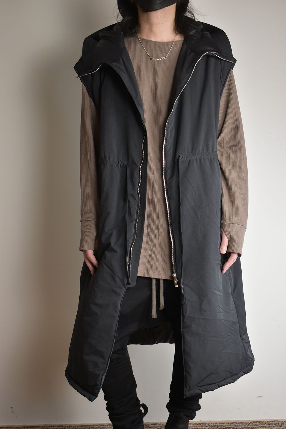 Chill Buster Sleeve Less Long Parka"Black"/チルバスタースリーブレスロングパーカー"ブラック"