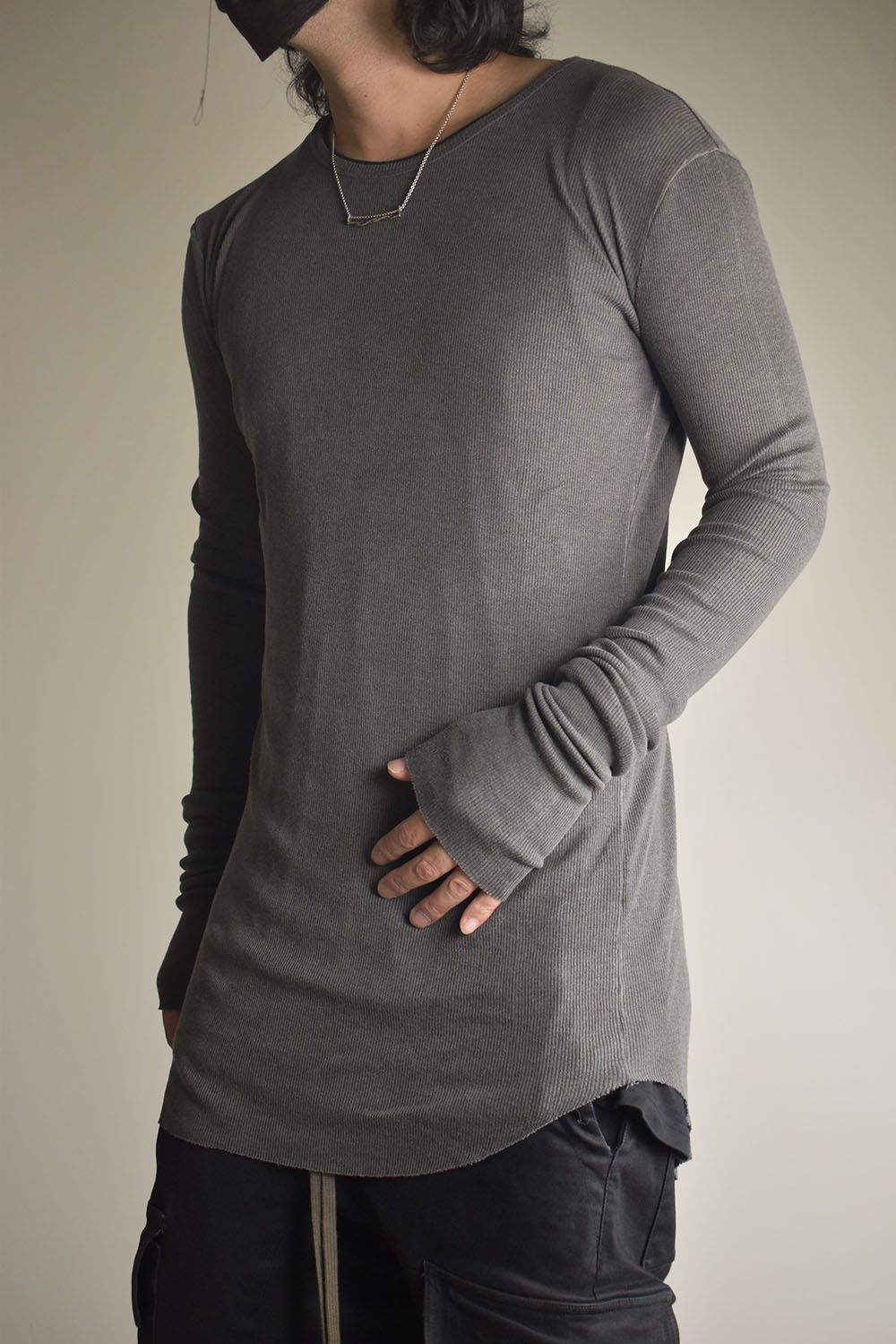 Modal x Cotton Rib Long Sleeve Tee "Dust" / モダール×コットンリブロンブスリーブTシャツ"ダスト"