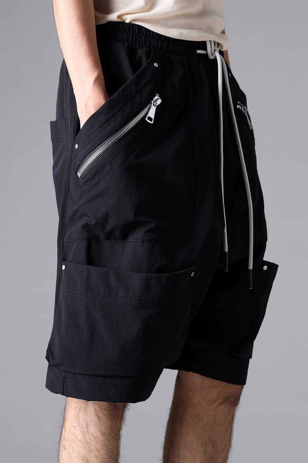 《2026SS先行予約》Stretch Nylon Cargo Shorts"Black" / ストレッチナイロンカーゴショーツ"ブラック"