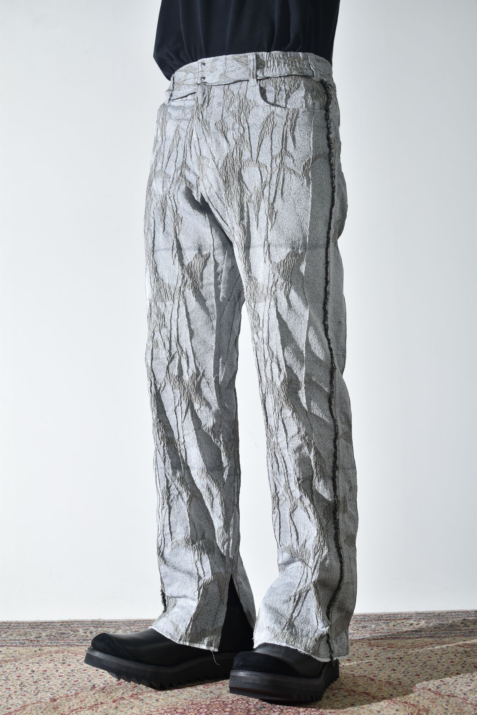 Semi Flared Pants "Ivy×Concrete" / セミフレアパンツ"アイボリー×コンクリート"