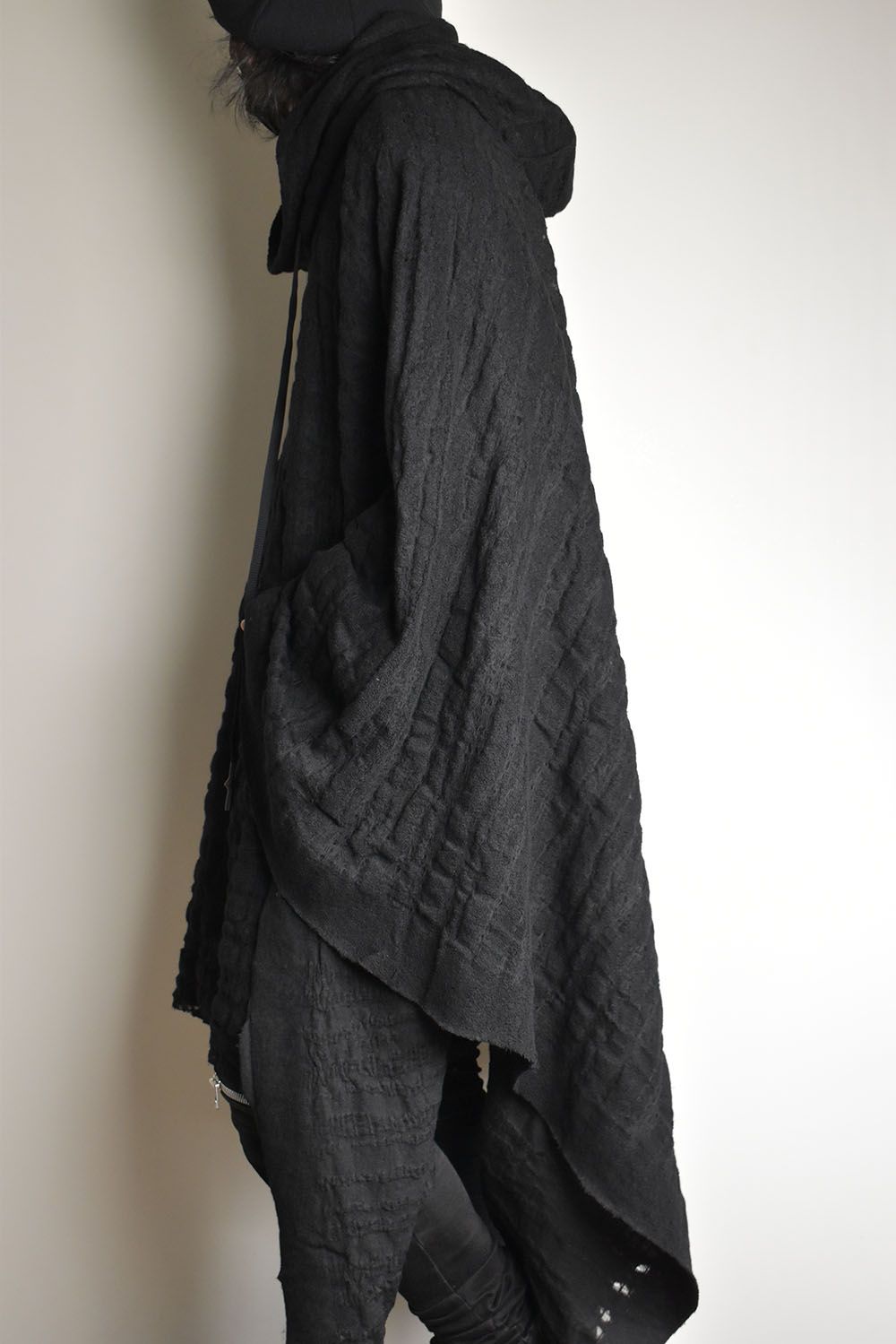 HOODIE PONCHO"Black"/フーディポンチョ"ブラック"