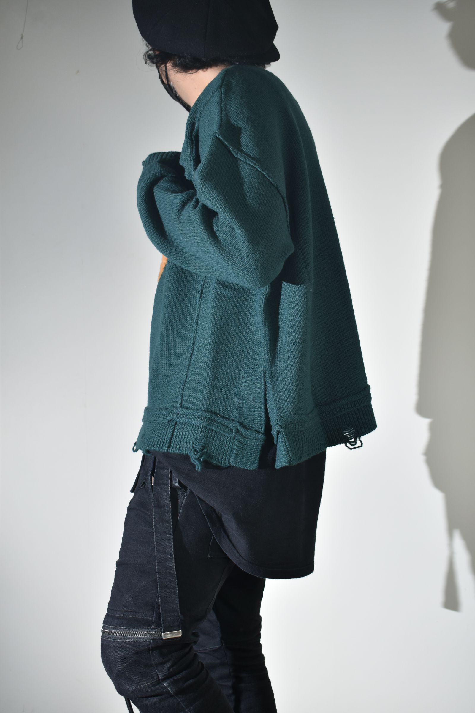 Dog Motif Intarsia Sweater "Jade" / ドッグモチーフインターシャセーター"ジェイド"