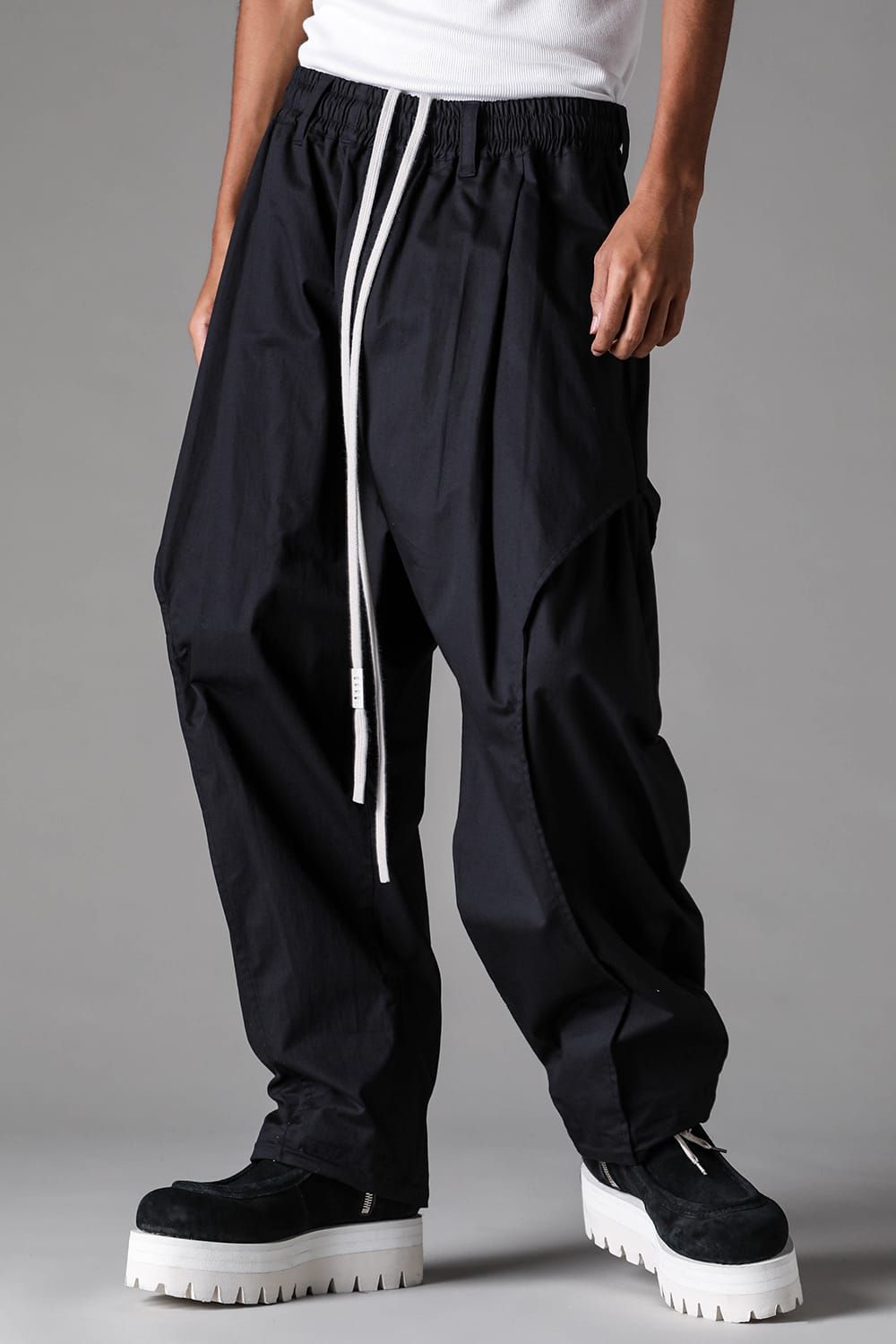 《2027SS先行予約》Side Tuck Tapared Pants"Black" / サイドタックテーパードパンツ"ブラック"