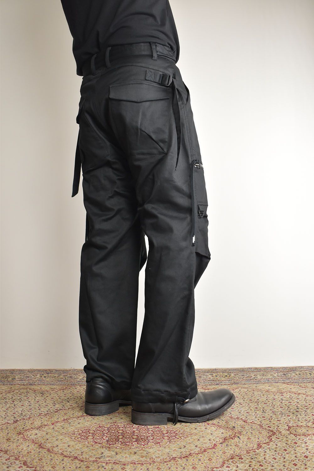 Jersey-like Denim Work Baggy Pants “Black" / ジャージーライクデニムワークバギーパンツ"ブラック"