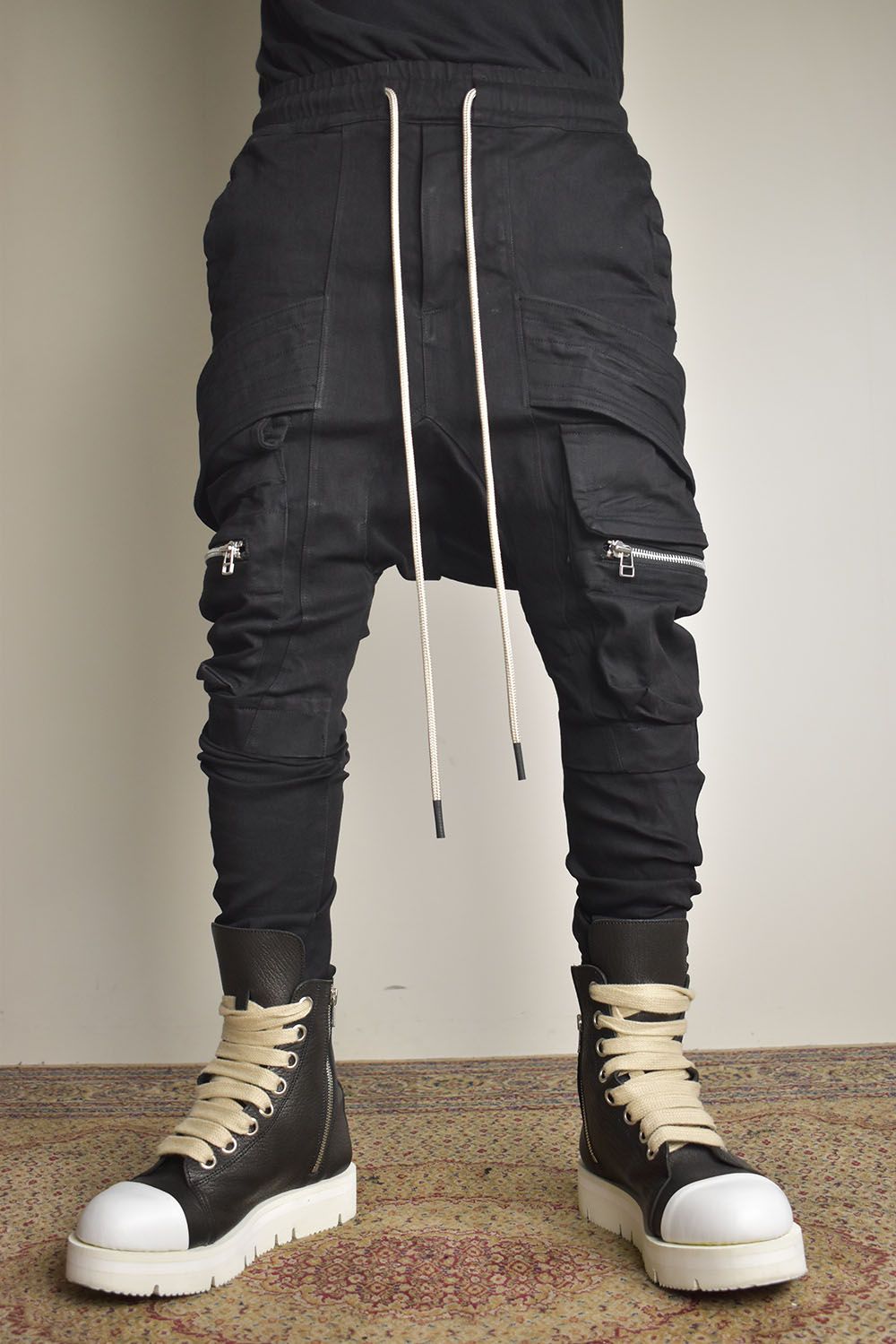 Denim  Cargo Sarouel Skinny"Black"/デニムカーゴサルエルスキニー"ブラック"