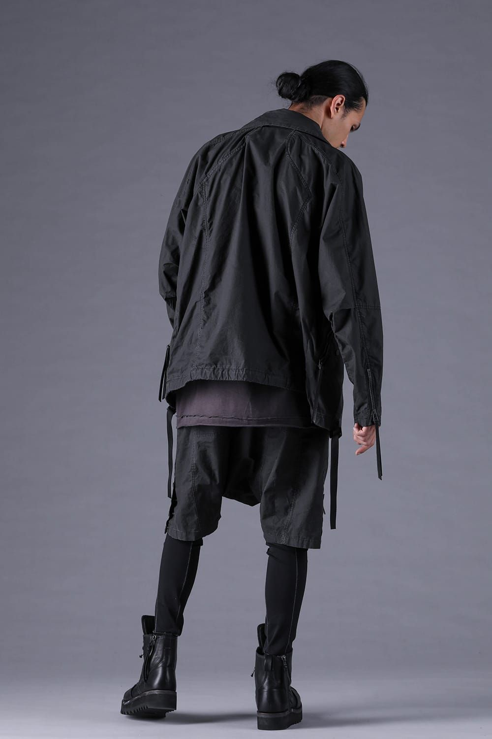 《2027SS先行予約分》Pigment-Coated Rider's Coach Jacket"Black" / 顔料コーティングライダースコーチジャケット"ブラック"