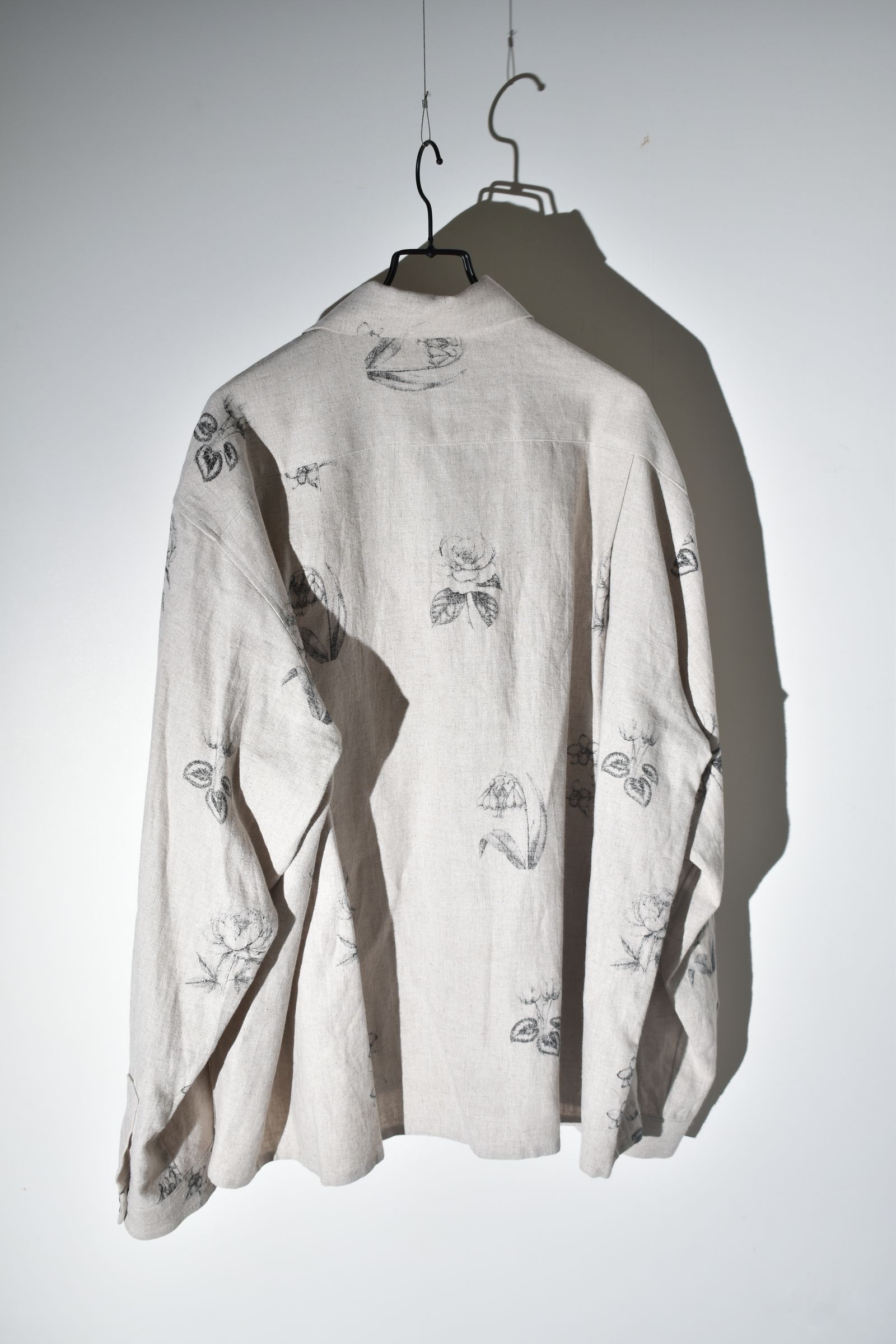 Botanical Print Oversized Shirt "Ecru" / ボタニカルプリントオーバーサイズシャツ"エクリュ"