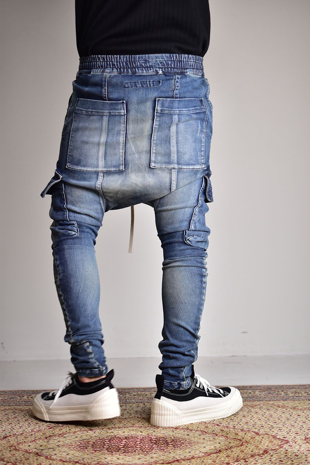 Denim Sarouel Skinny Long Pants"Blue"/デニムサルエルスキニーロングパンツ"ブルー"