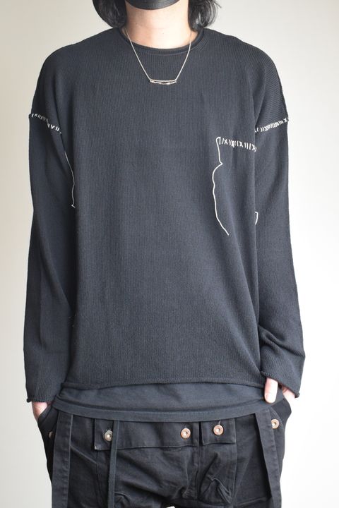 Stitch knit "Black" / ステッチニット"ブラック"