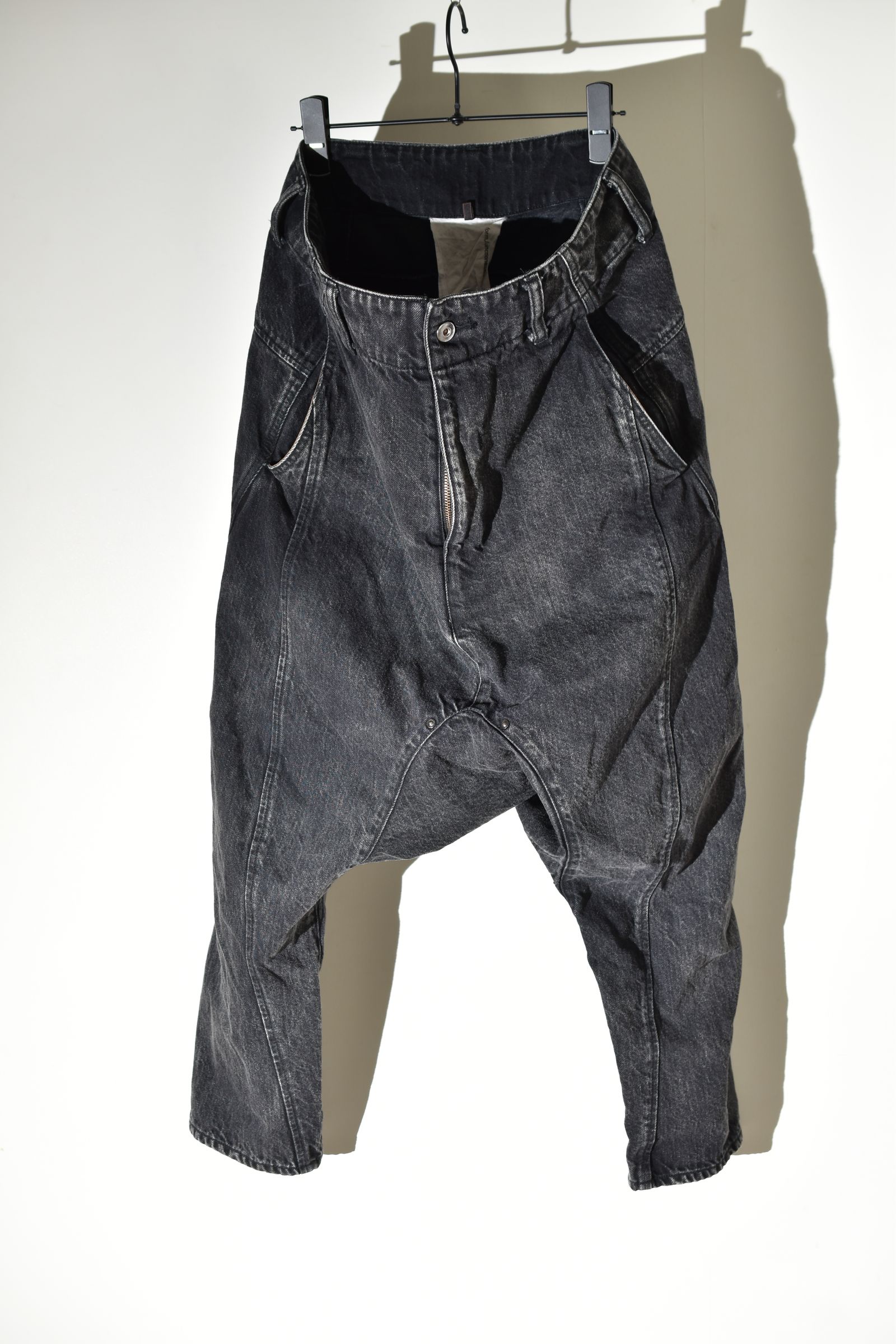 Sarrouel Denim Pants "Mist Bleach Black" / サルエルデニムパンツ "ミストブリーチブラック"