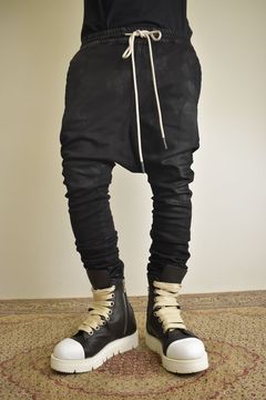 Coating Bonding  Sarouel Skinny Denim"Black" / コーティングボンディングサルエルスキニーデニム"ブラック"