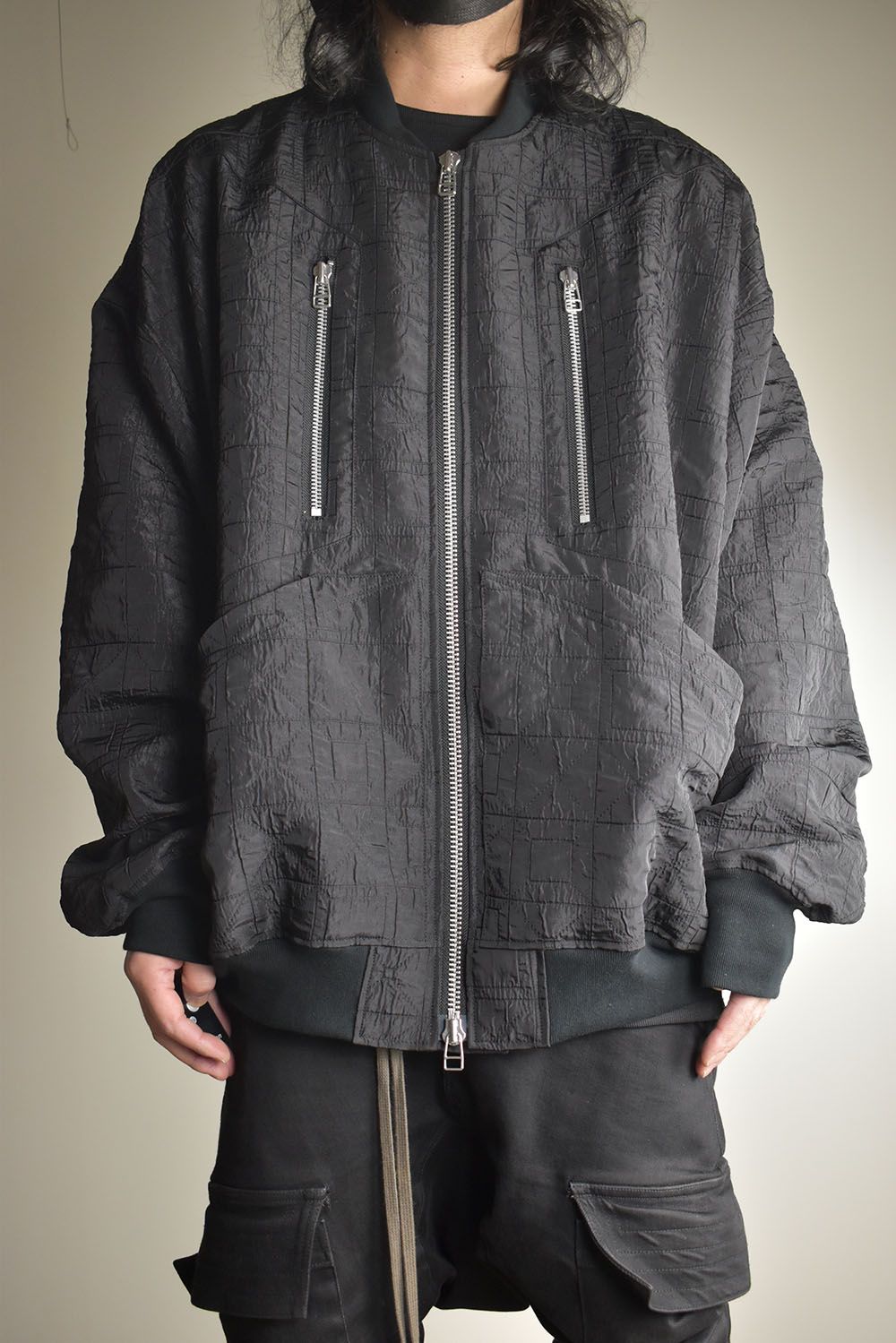 Geometry Jumbo MA-1 Blouson"Black" / ジオメトリージャンボMA-1ブルゾン"ブラック"