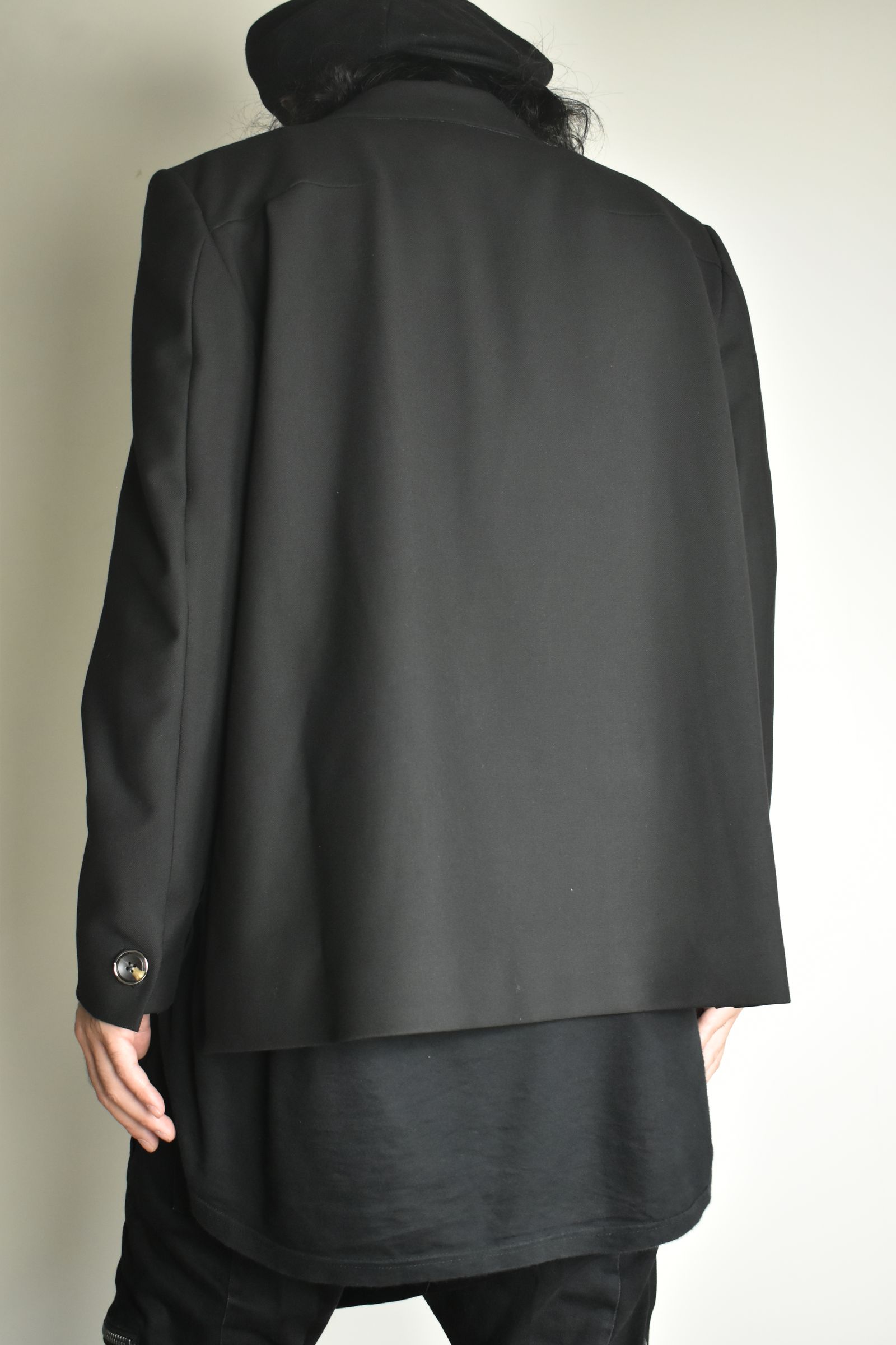 Notch Lapel Double Breasted Tailored Jacket "Black" / ノッチドラペルダブルブレストテーラードジャケット"ブラック"