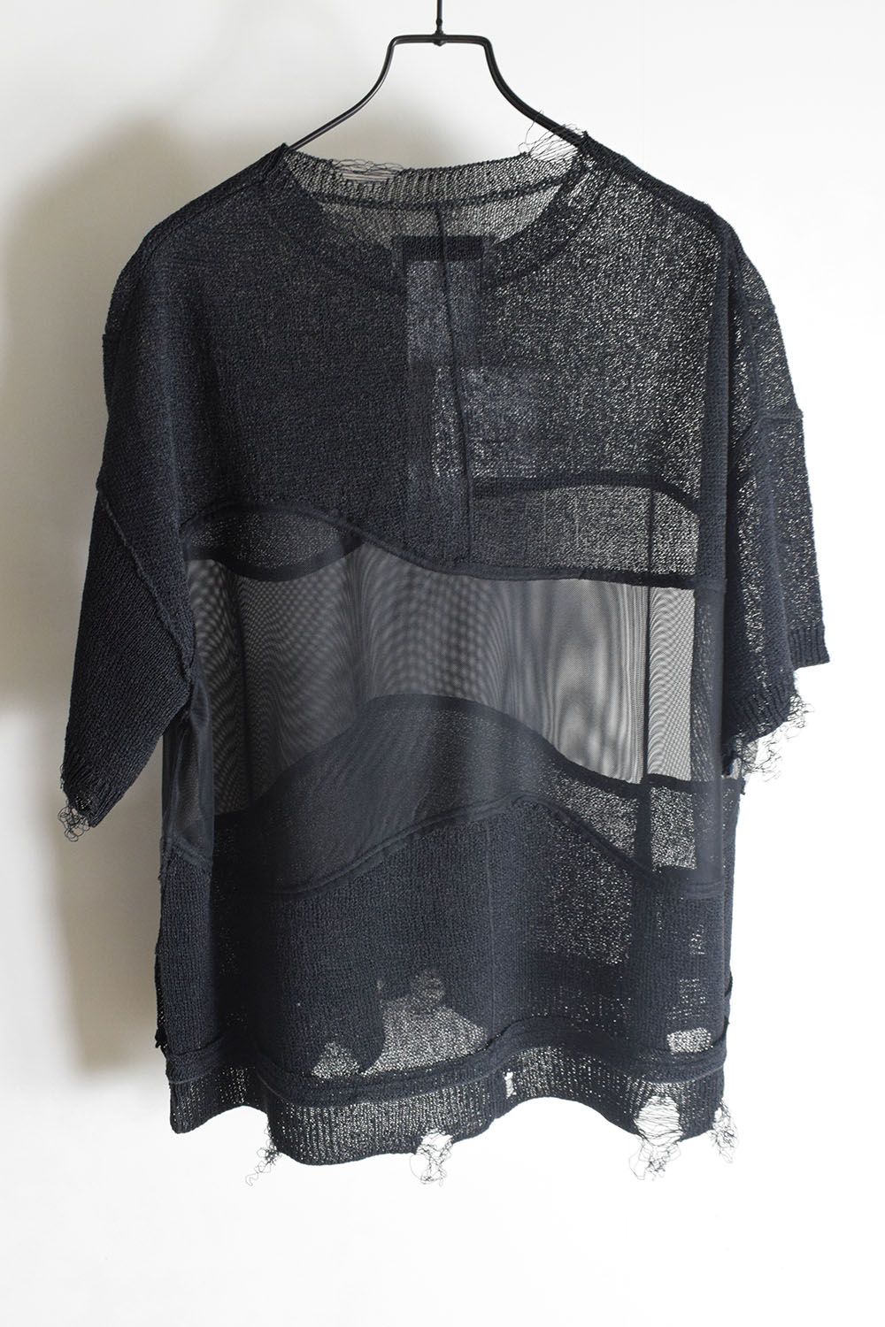 Dock Reverse Knit Tee"Black" / ドッキングリバースニットTee"Black"