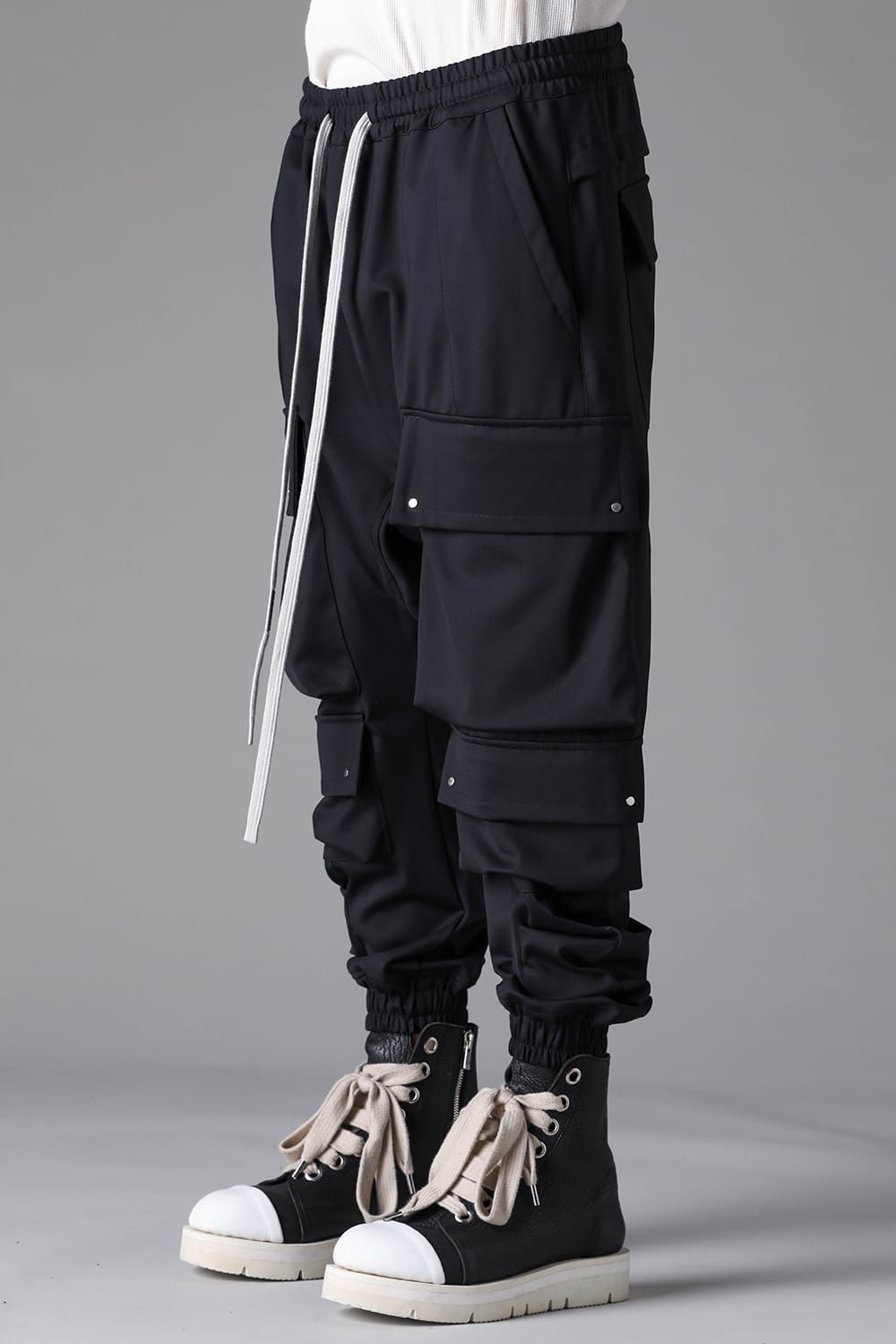 《2026AW先行予約》Technical Nylon Military Sarrouel Easy Pants"Black" / テクニカルナイロンミリタリーサルエルイージーパンツ"ブラック"