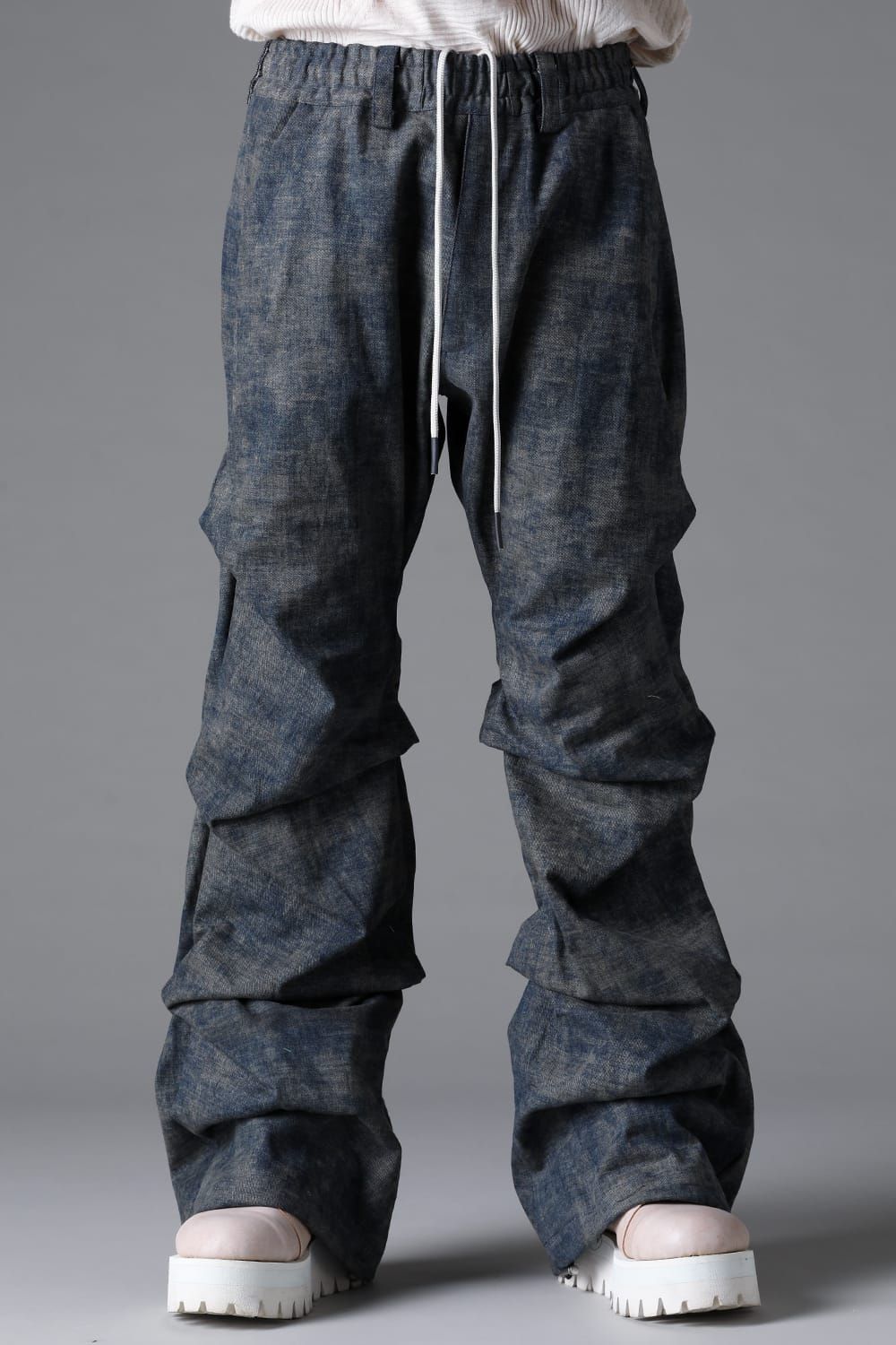 《2026SS先行予約》Blended Shades Denim Tuck Bootscut Pants"D.verdigris / L.verdigris /Steel Blue"/ ブレンデッドシェイドデニムタックブーツカットパンツ"ダークベルディグリ/ライトベルディグリ/スティールブルー"
